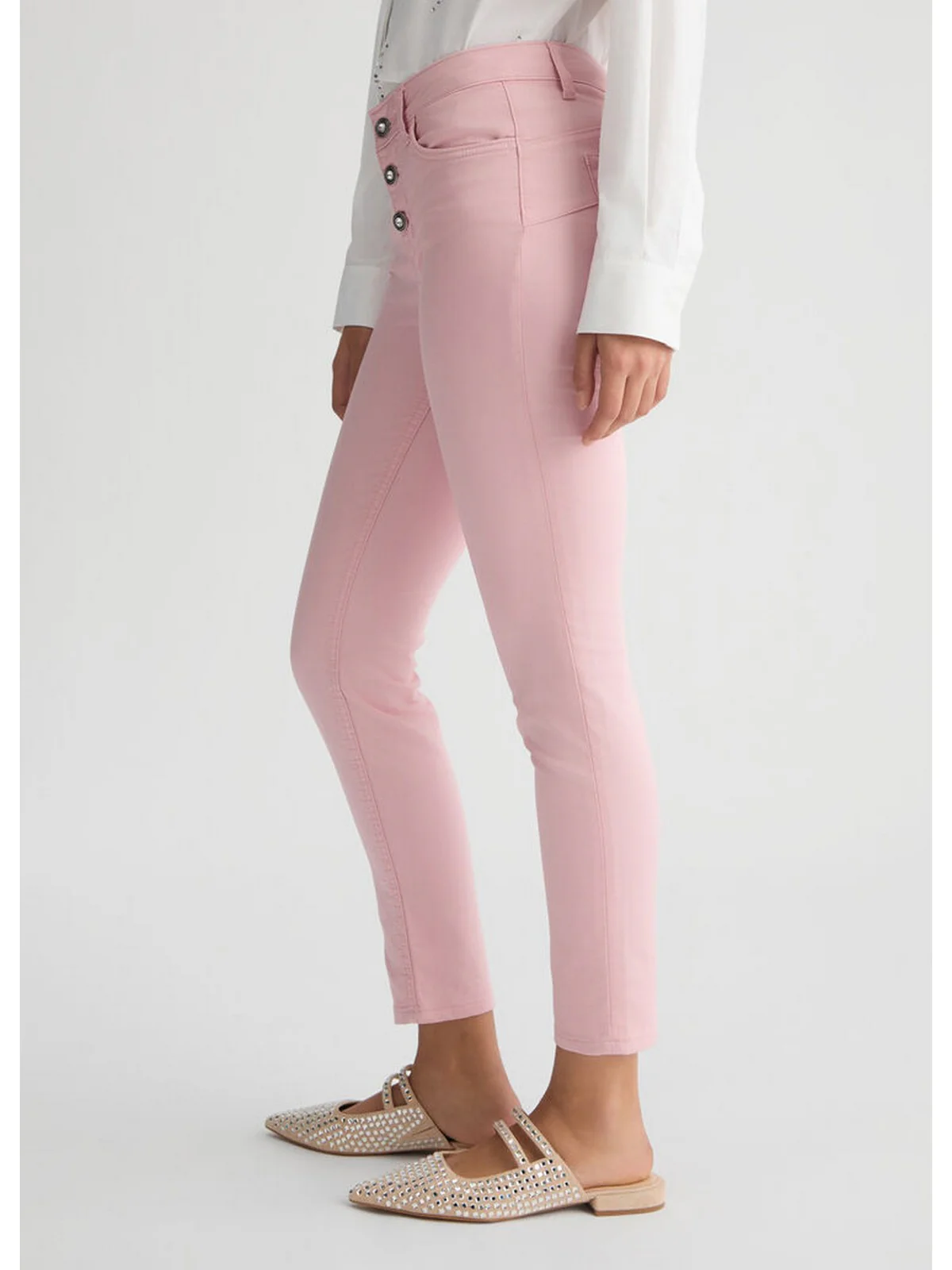 LIU JO WHITE Pantalone Donna WA5417T7144 51906 Rosa - Image 4