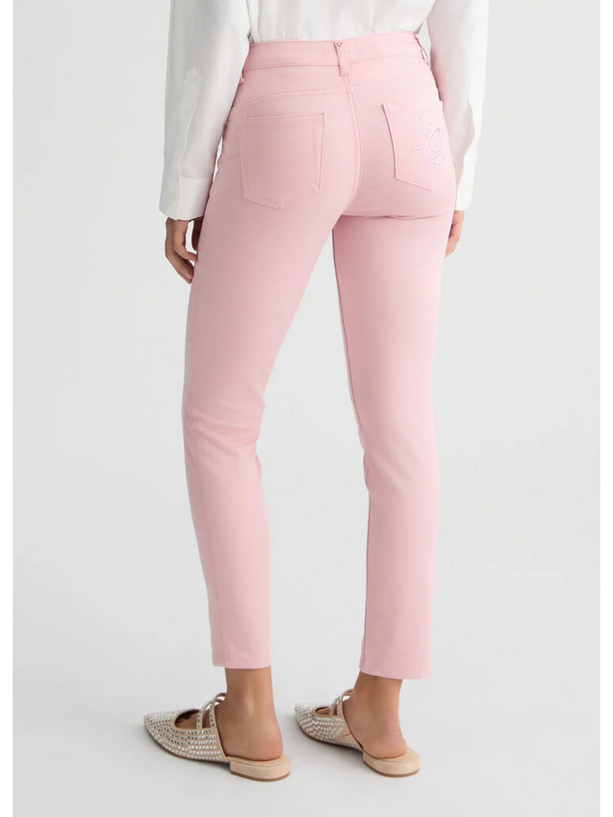 LIU JO WHITE Pantalone Donna WA5417T7144 51906 Rosa - Image 6