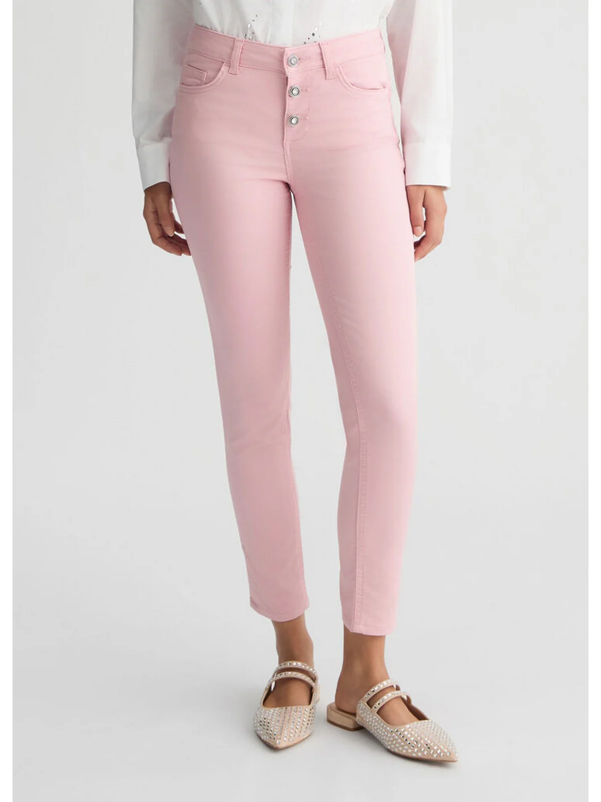 LIU JO WHITE Pantalone Donna WA5417T7144 51906 Rosa - Image 7