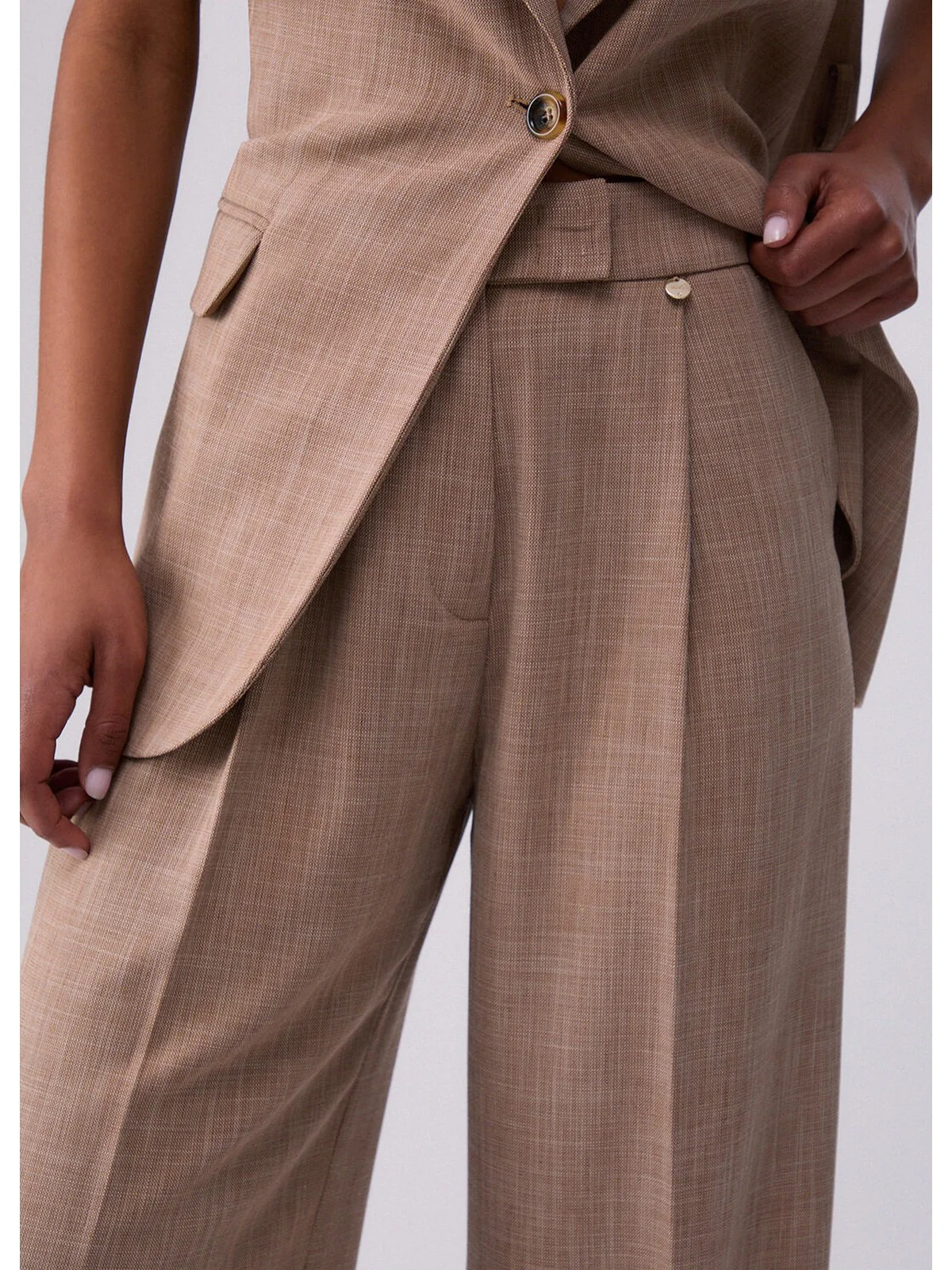 LIU JO WHITE Pantalone Donna  WA6167T332A 02153 Biscotto mel. - Image 2