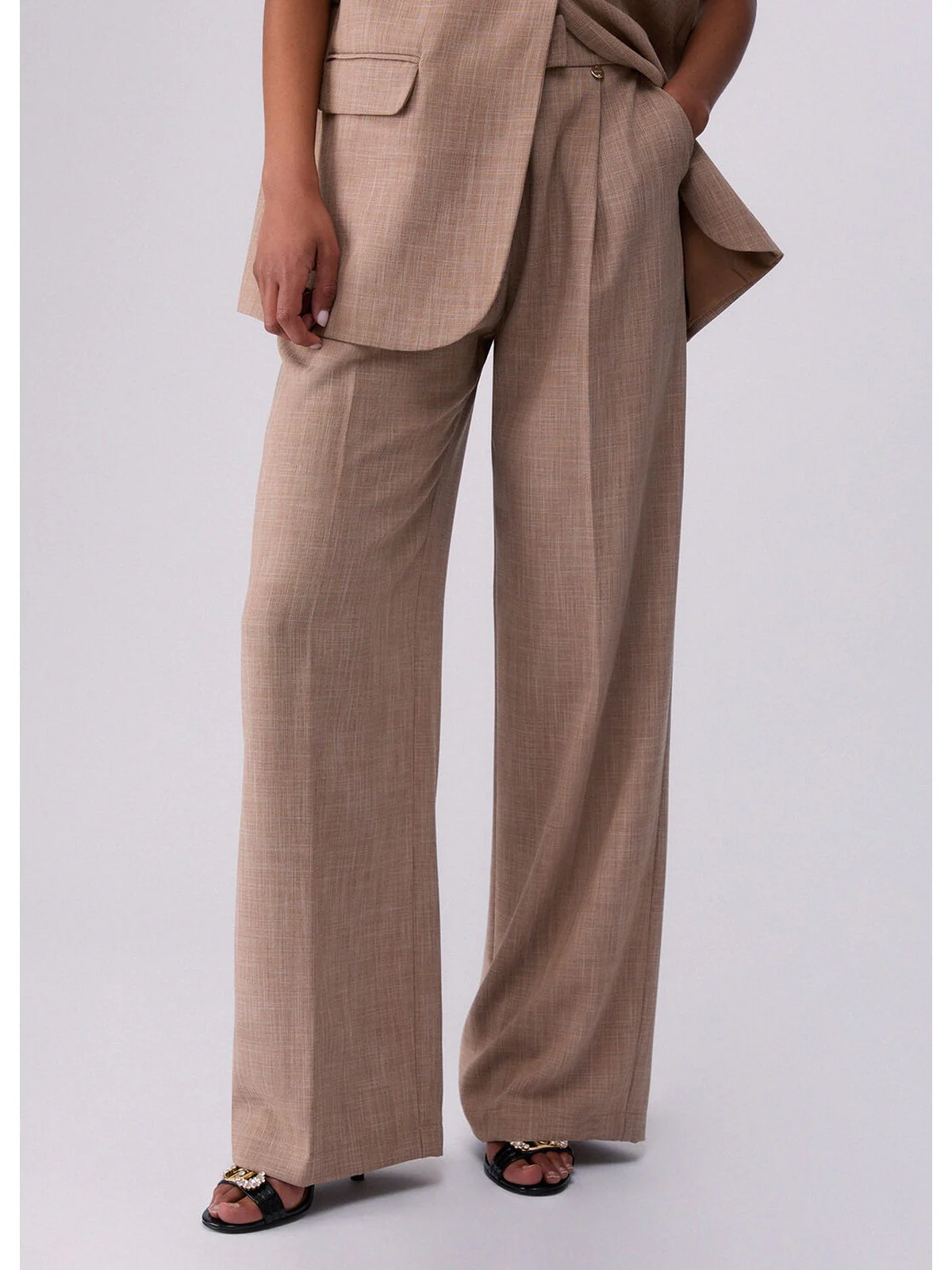 LIU JO WHITE Pantalone Donna  WA6167T332A 02153 Biscotto mel. - Image 4