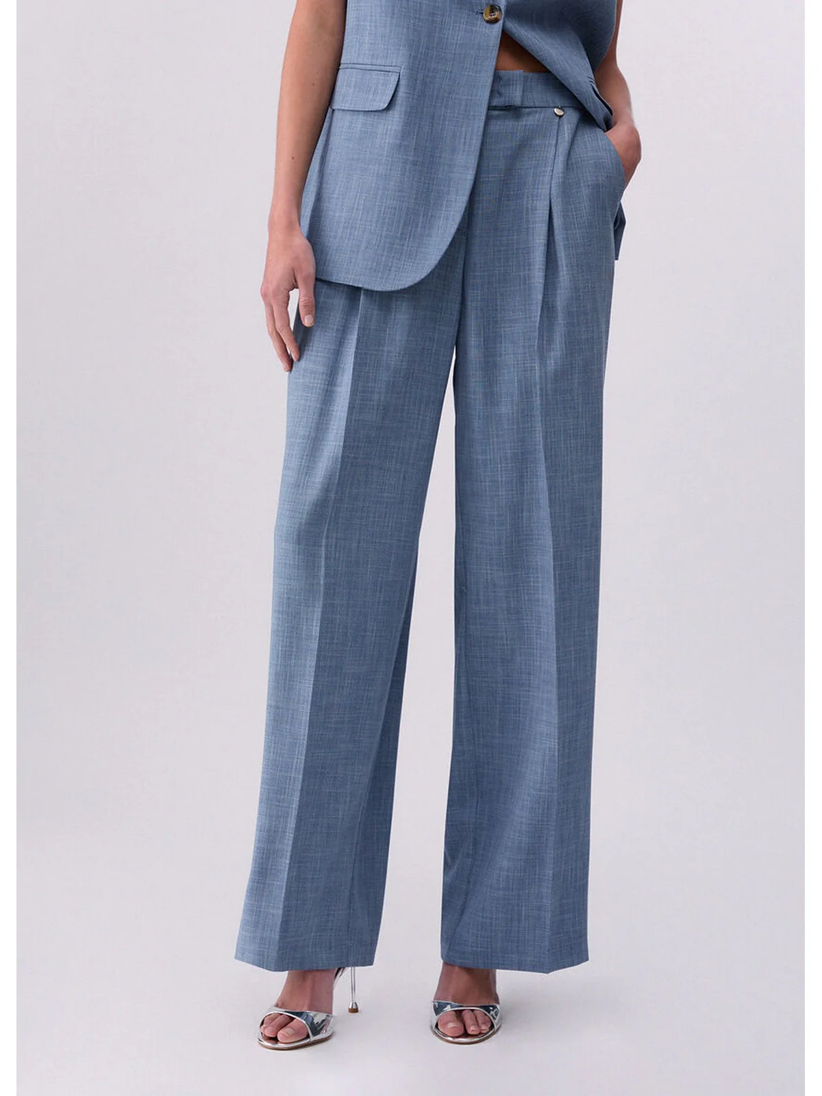 LIU JO WHITE Pantalone Donna WA6167T332A X0761 Nt.blu effect denim - Image 4
