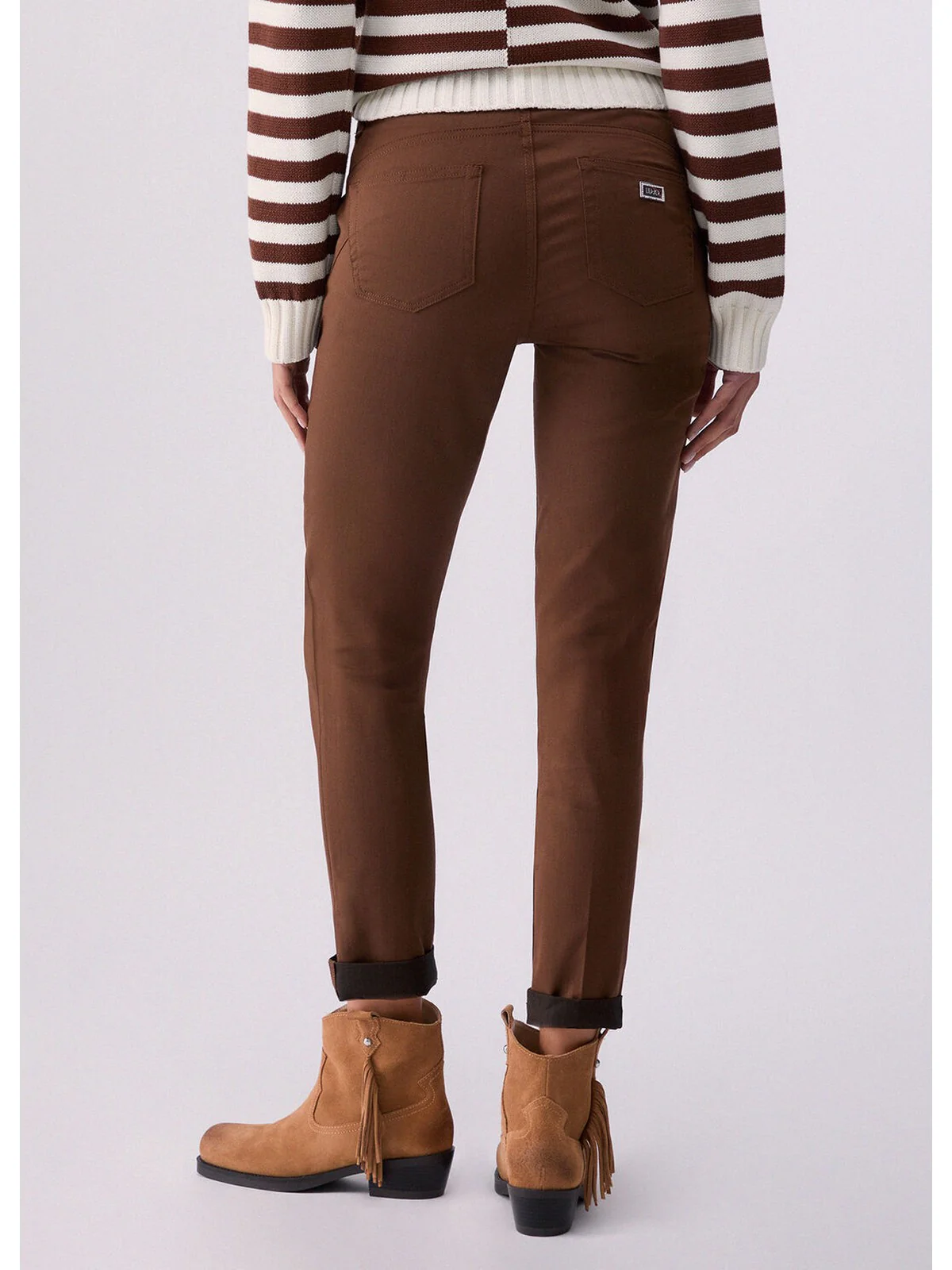 LIU JO WHITE Pantalone Donna  WA6255T7144 81027 BISCOTTO - Image 2