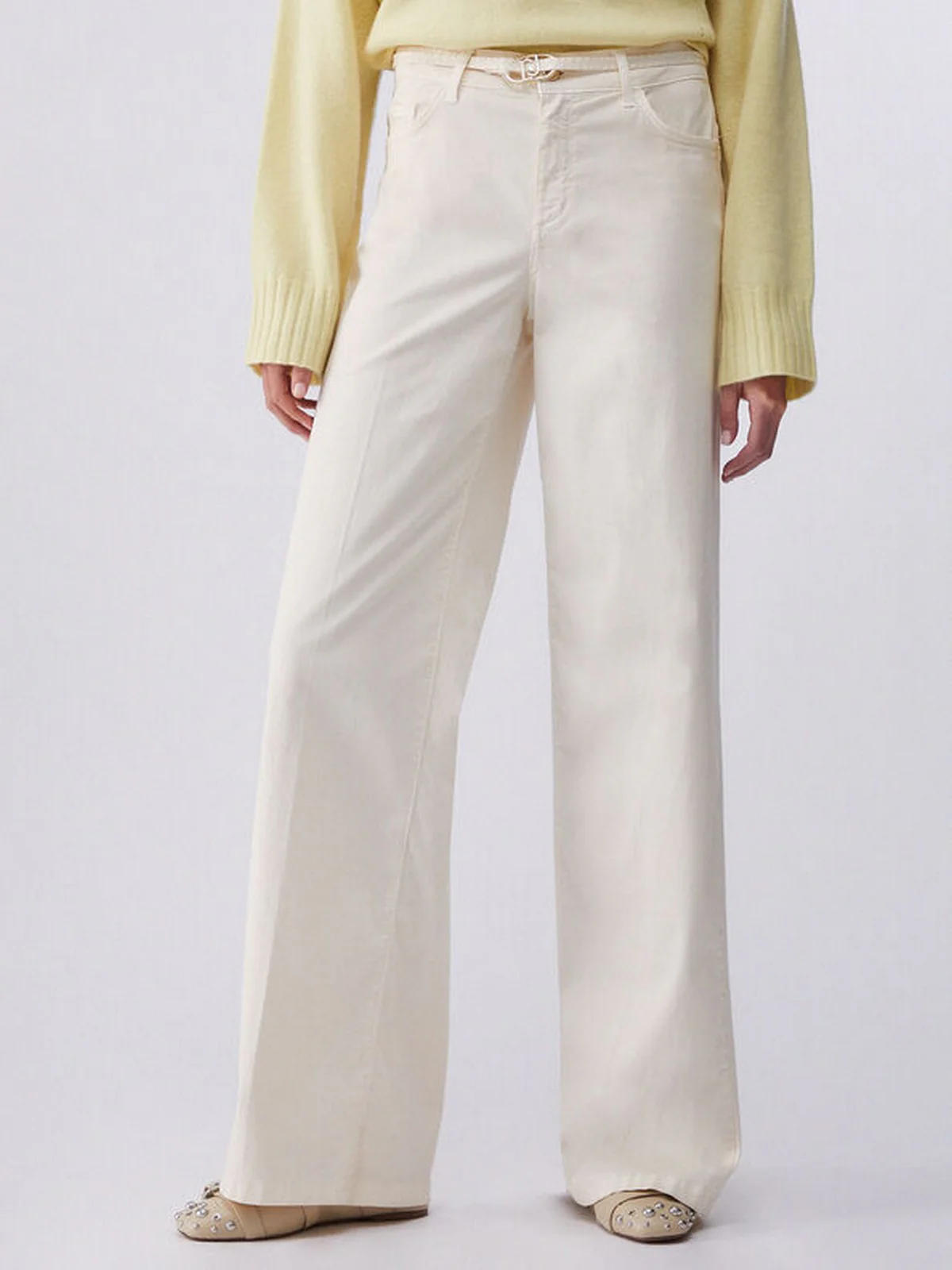 LIU JO WHITE Pantalone Donna  WA6274T9257 X0760 light panna - Image 7