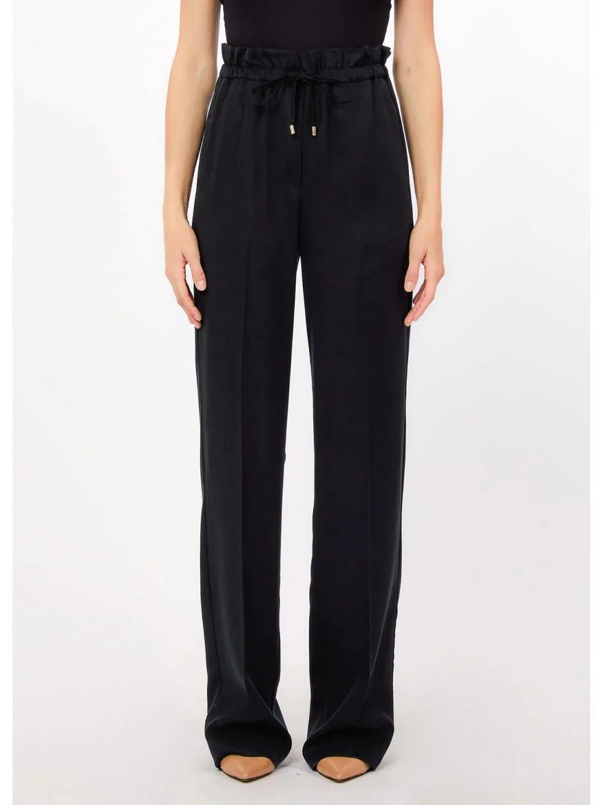 LIU JO WHITE Pantalone Donna WA6299T414A 22222 Nero - Image 3