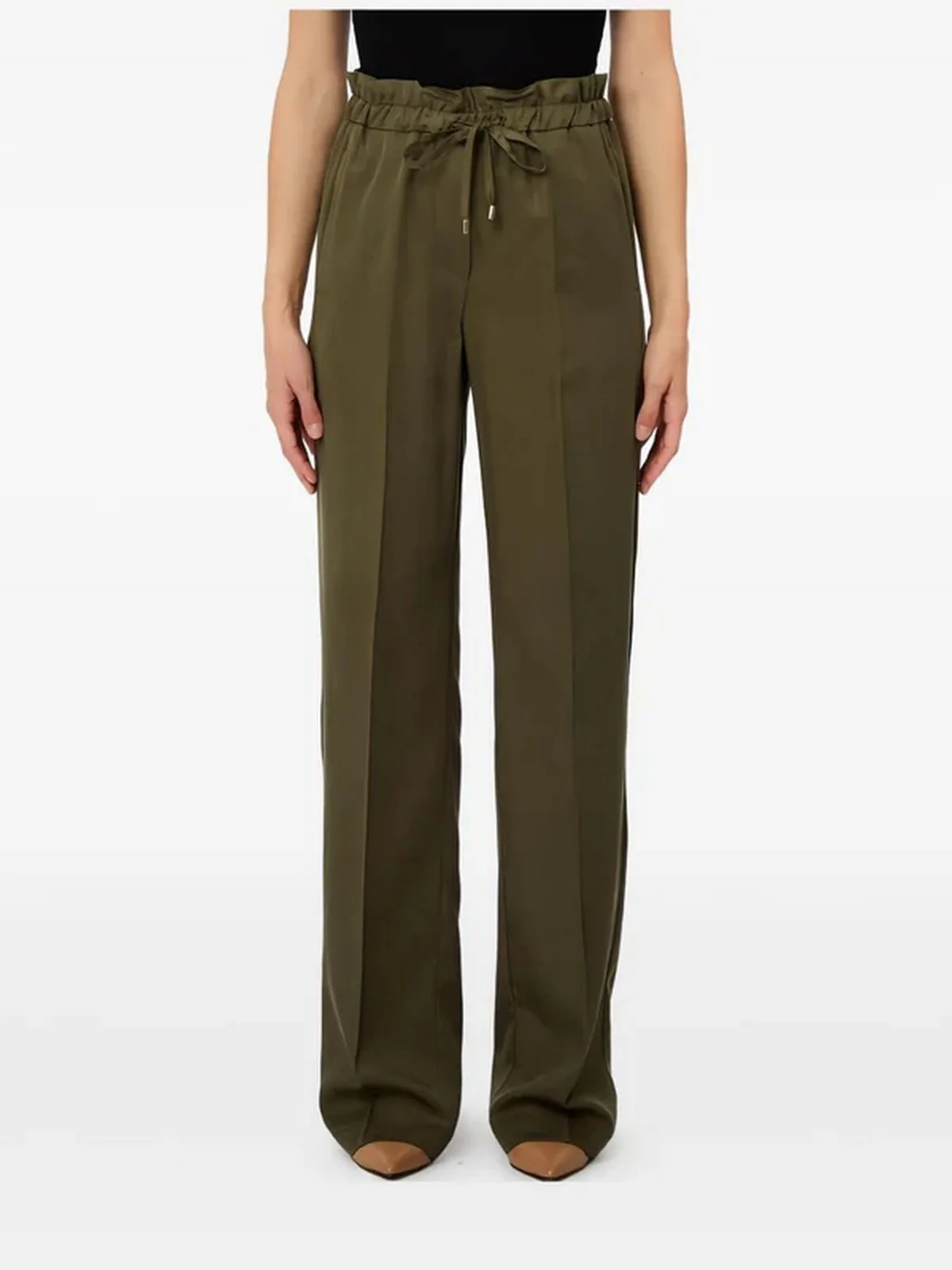 LIU JO WHITE Pantalone Donna WA6299T414A X0766 Light olive - Image 3