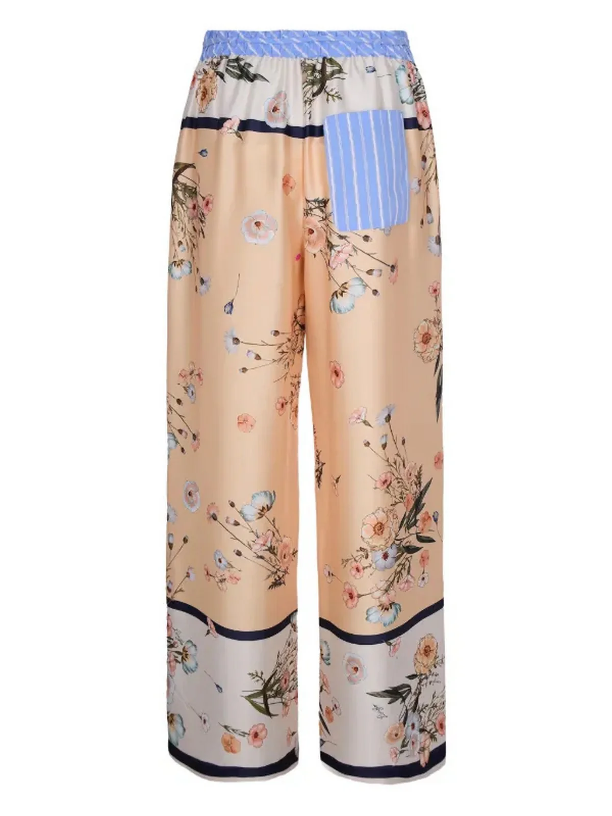 LIU JO WHITE Pantalone Donna WA6358T2555 P9546 Blu str/bloom.big - Image 4