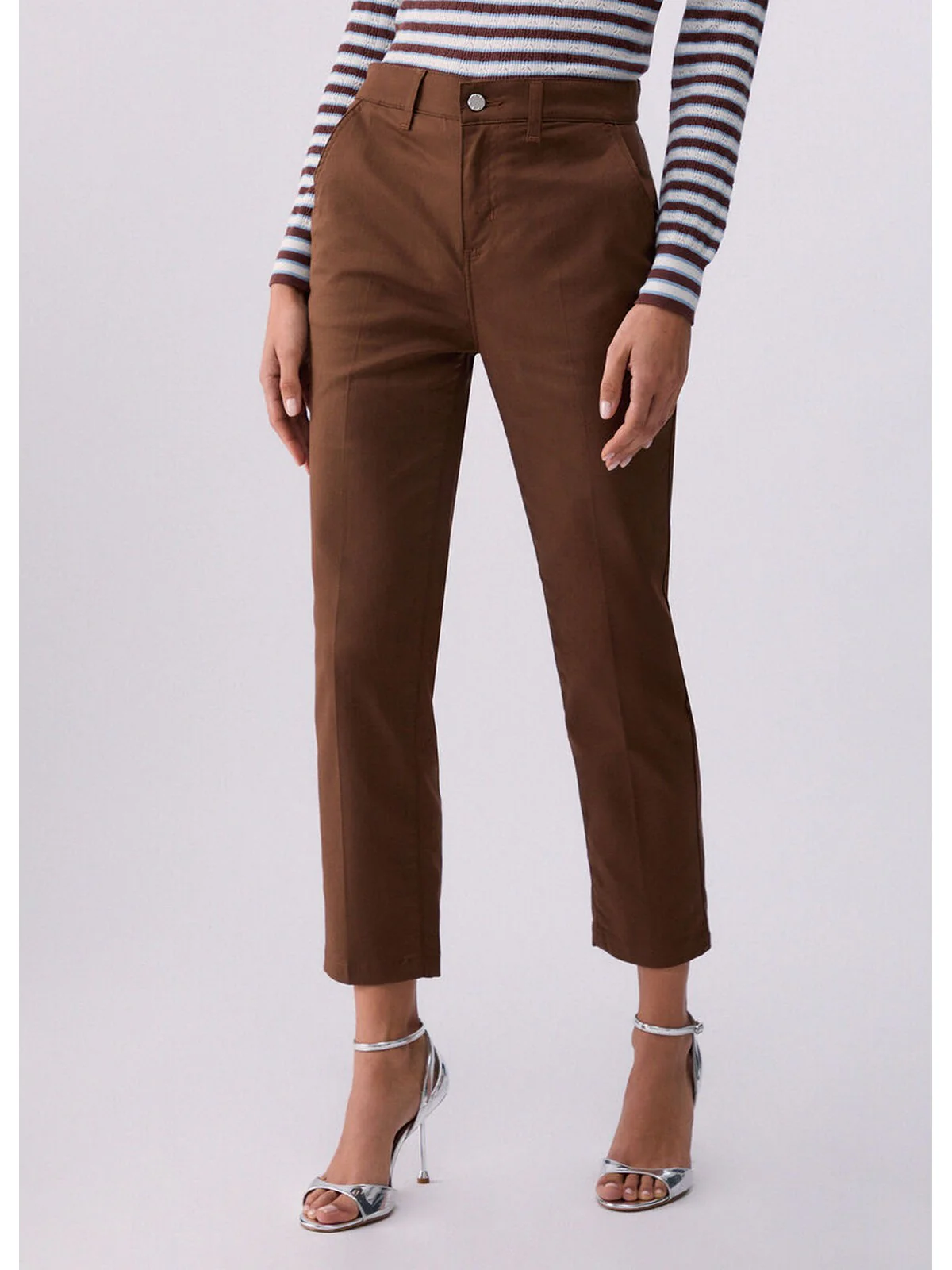LIU JO WHITE Pantalone Donna WA6510T7144 81027 BISCOTTO - Image 4