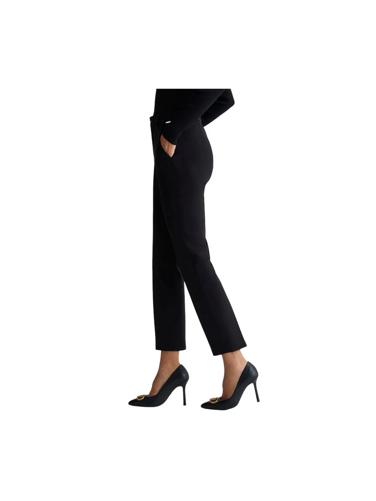 LIU JO WHITE Pantalone Donna WF4211J9189 22222 Nero - Image 4