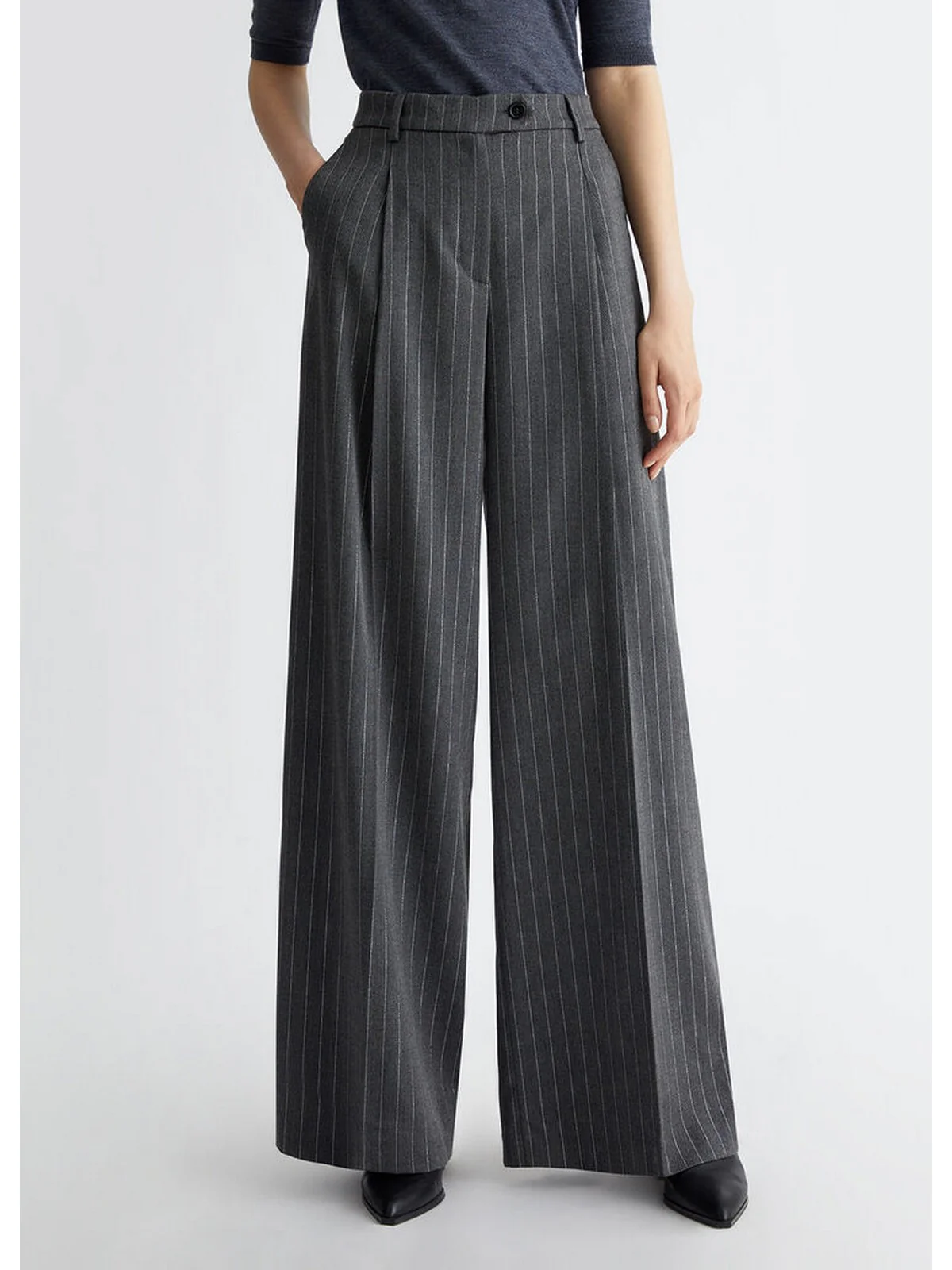 LIU JO WHITE Pantalone Donna  WF4304T0788 N9876 Nero - Image 6