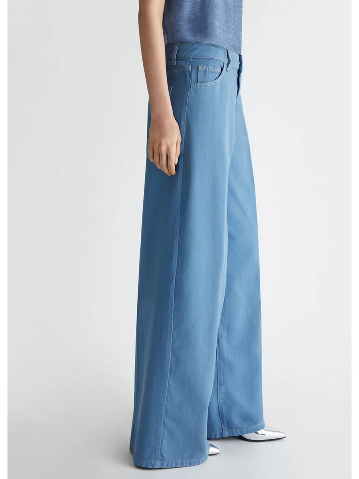 LIU JO WHITE Pantalone Donna  WF4323T1757 74021 Blu - Image 2