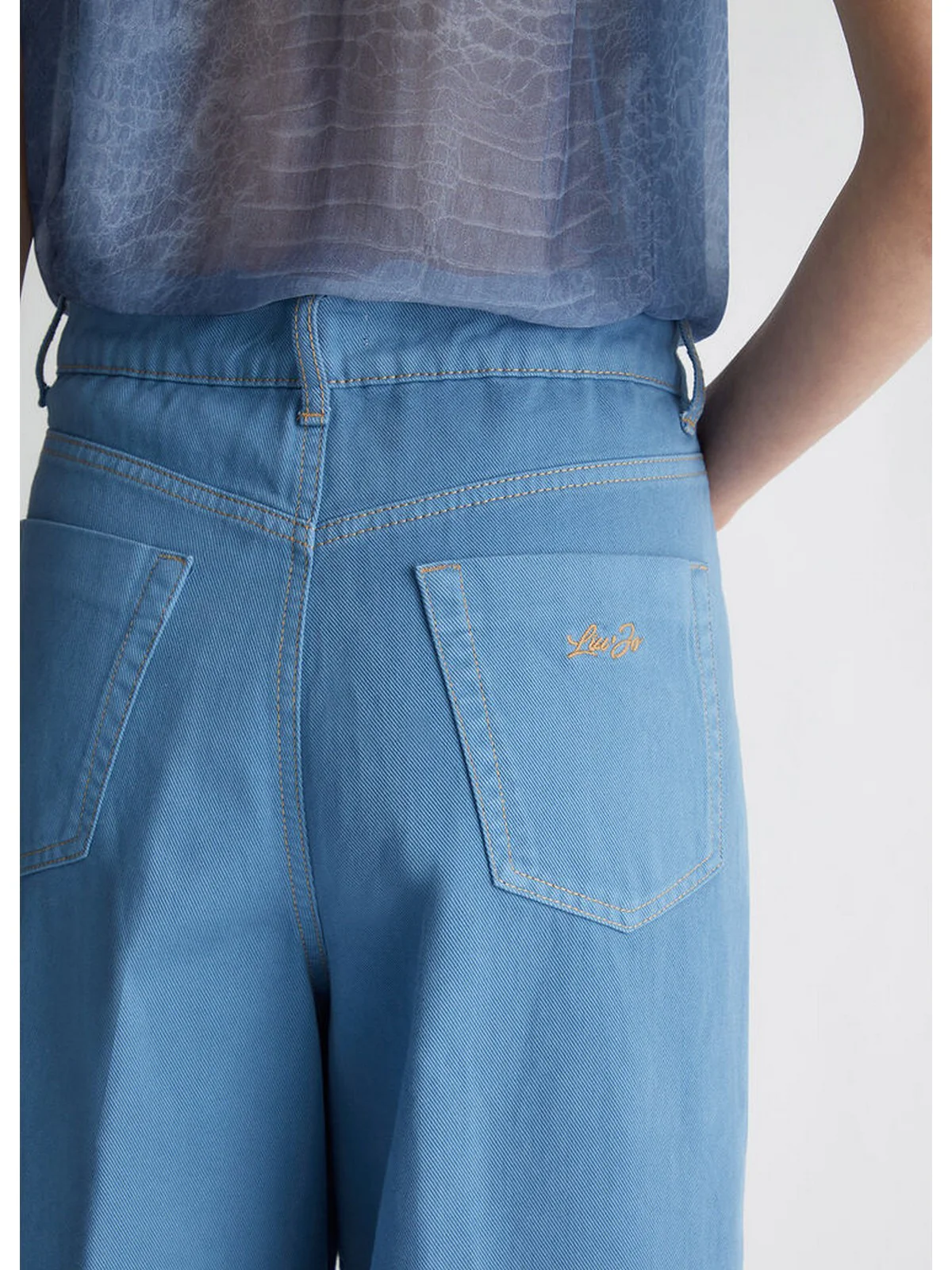 LIU JO WHITE Pantalone Donna  WF4323T1757 74021 Blu - Image 4