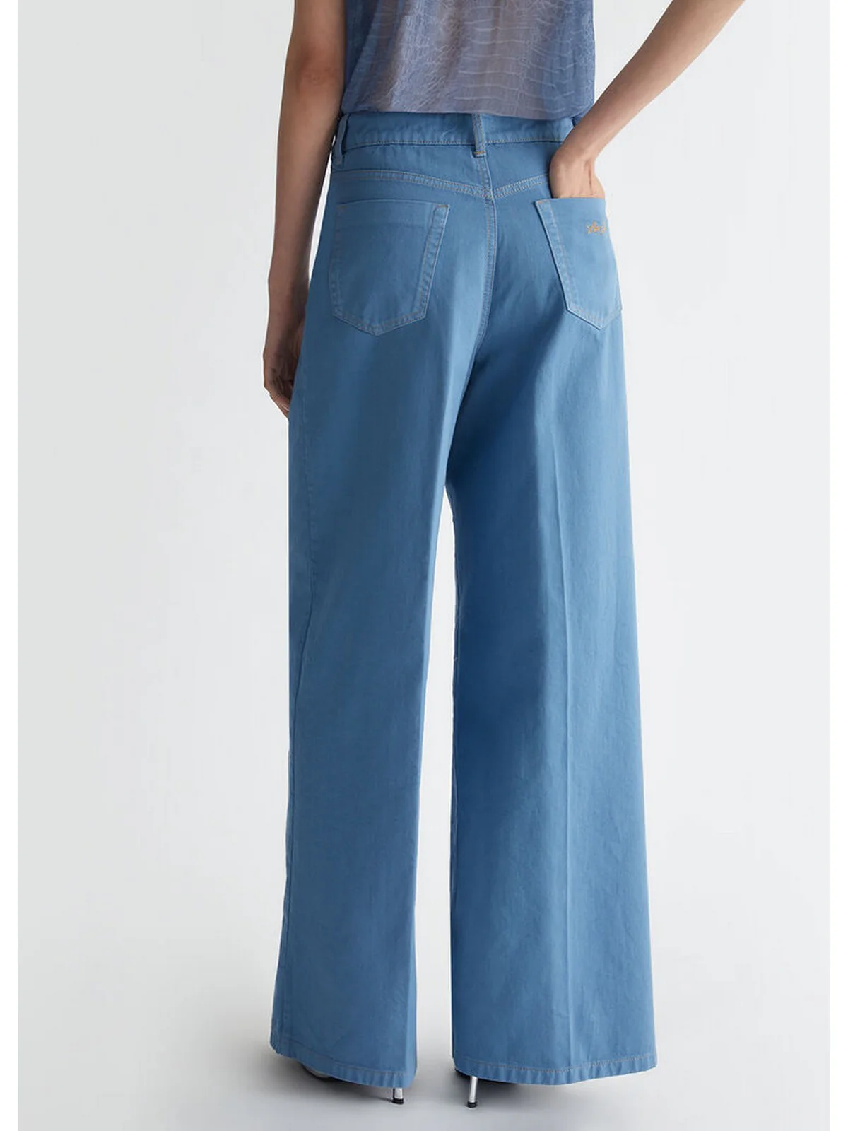 LIU JO WHITE Pantalone Donna  WF4323T1757 74021 Blu - Image 5