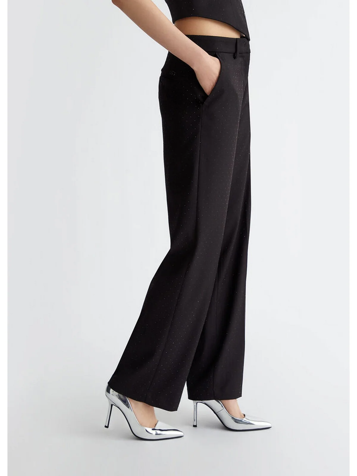 LIU JO WHITE Pantalone Donna  WF4447T2627 M9027 Nero - Image 2