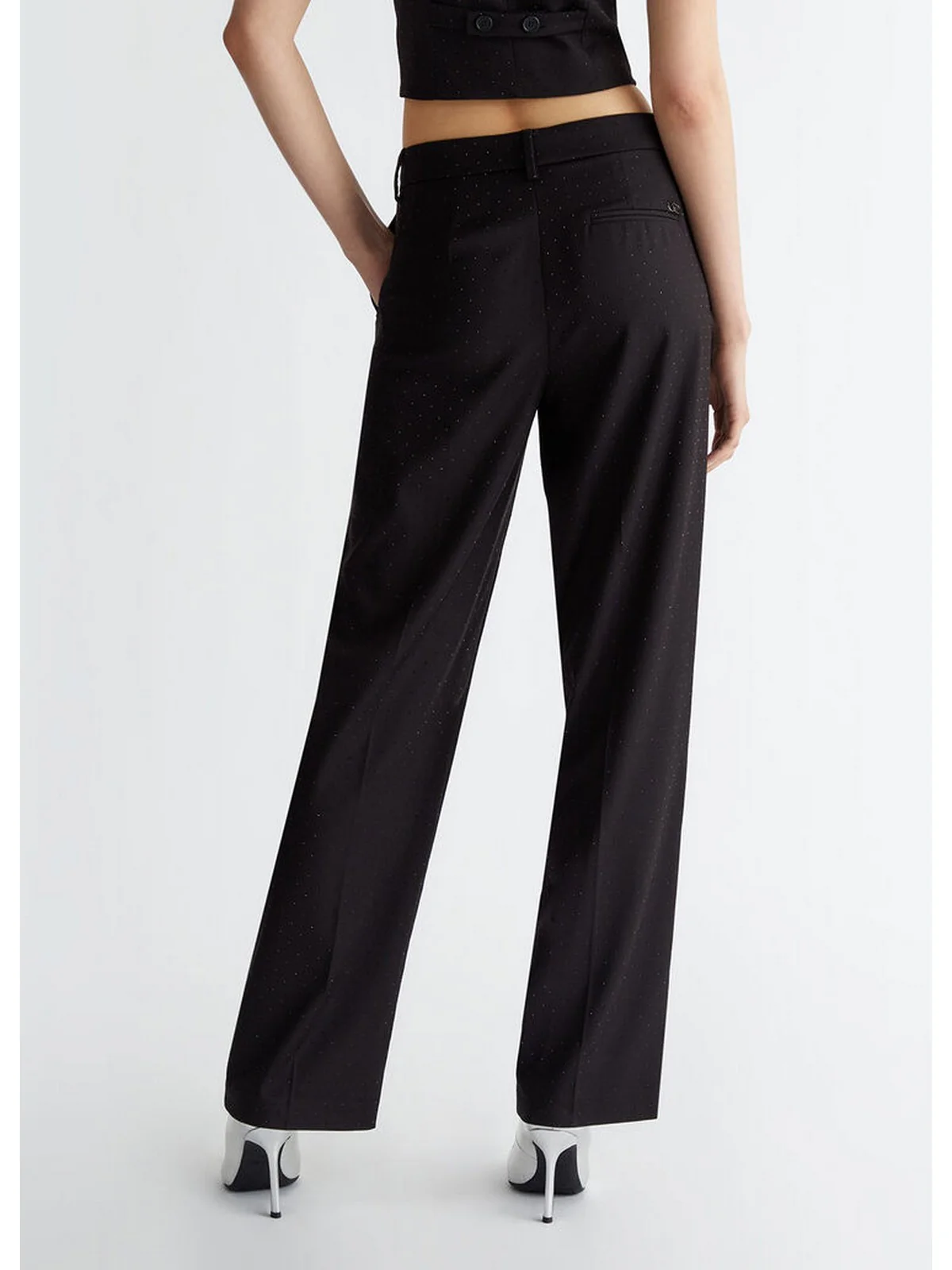 LIU JO WHITE Pantalone Donna  WF4447T2627 M9027 Nero - Image 4