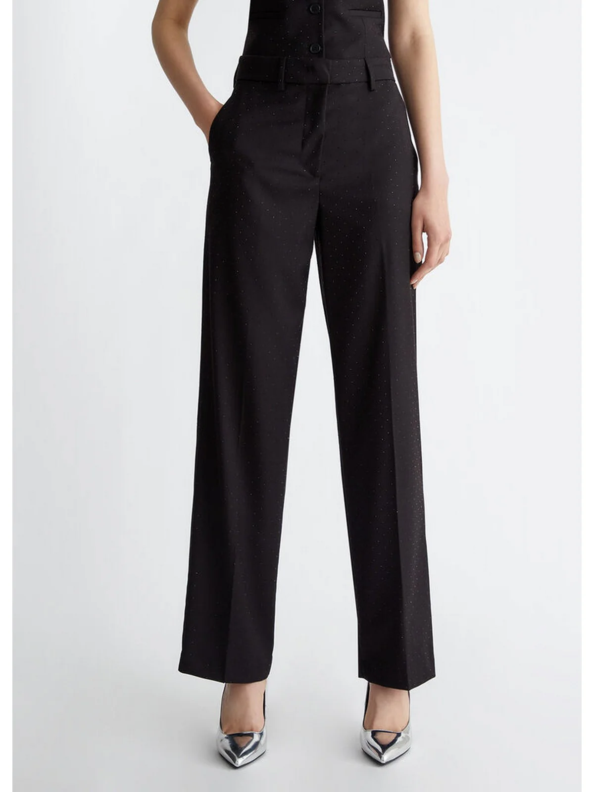 LIU JO WHITE Pantalone Donna  WF4447T2627 M9027 Nero - Image 5