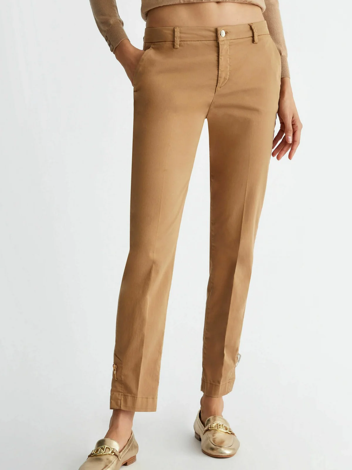 LIU JO WHITE Pantalone Donna WF4560T8191 71320 Beige - Image 2
