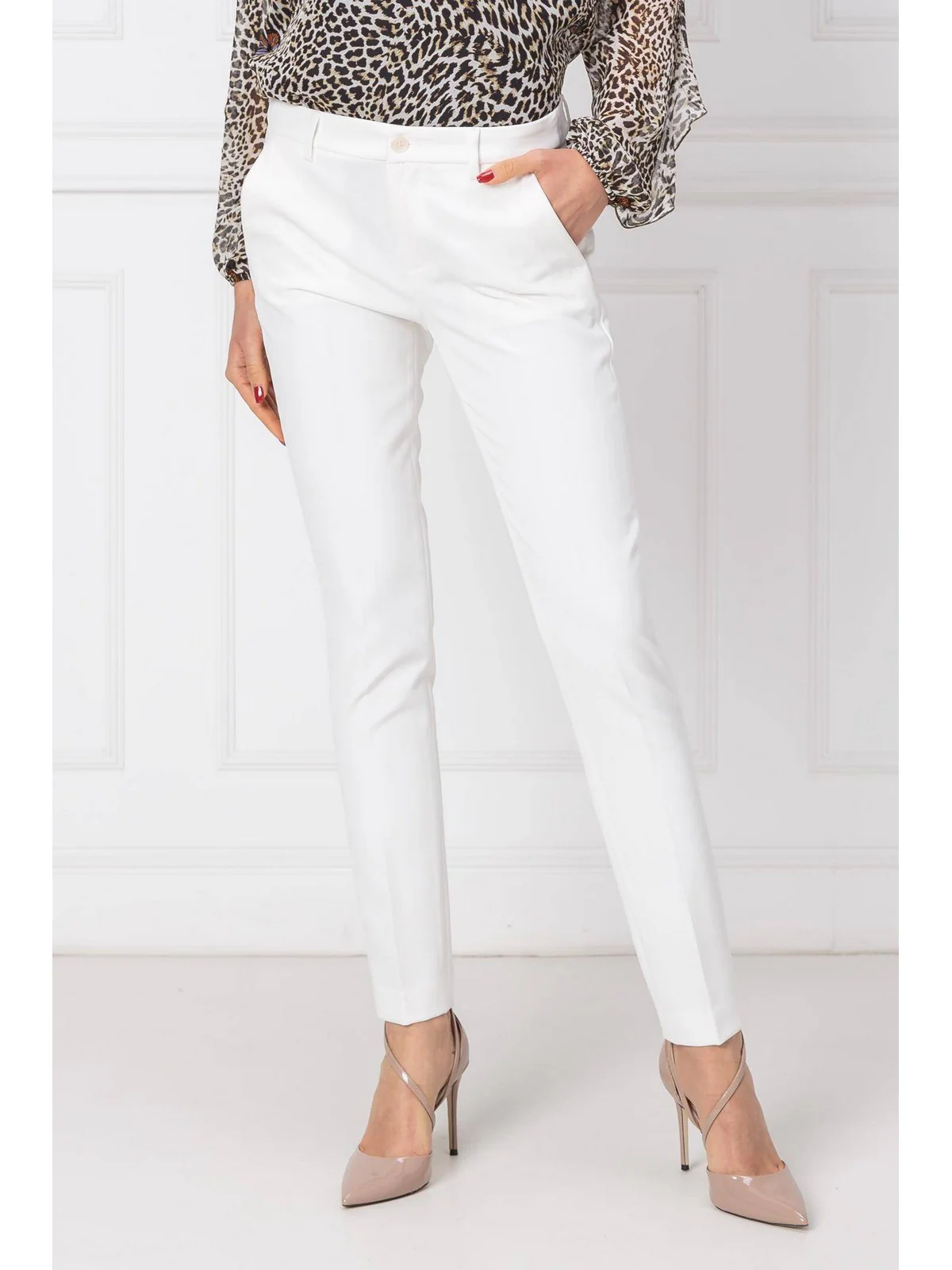LIU JO WHITE Pantalone Donna WXX043T7896 10701 Bianco - Image 2