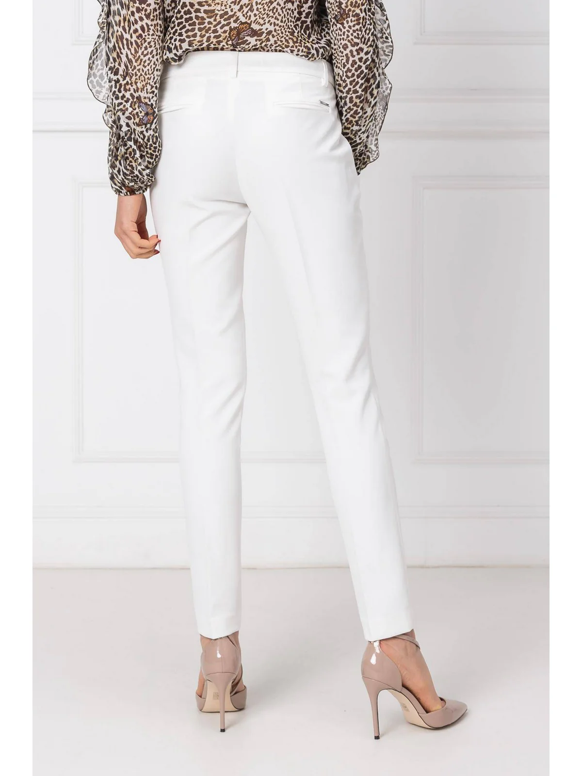 LIU JO WHITE Pantalone Donna WXX043T7896 10701 Bianco - Image 3