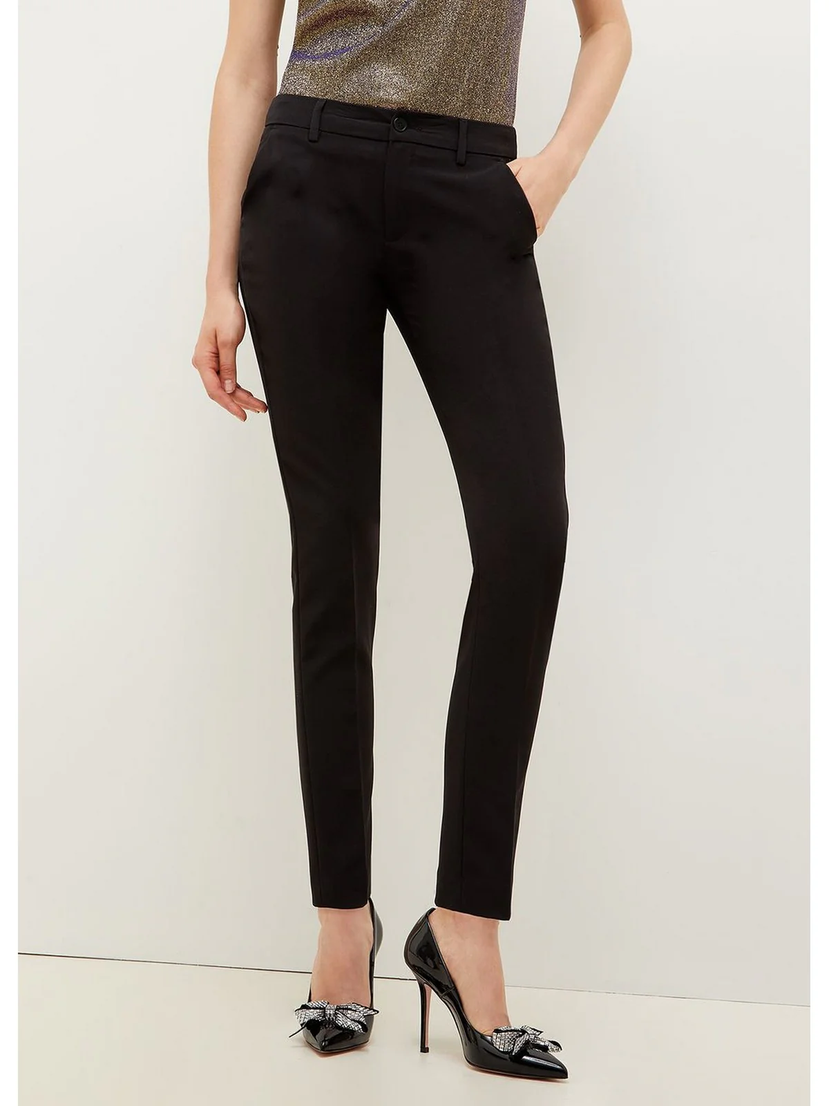 LIU JO WHITE Pantalone Donna WXX043T7896 22222 Nero - Image 2
