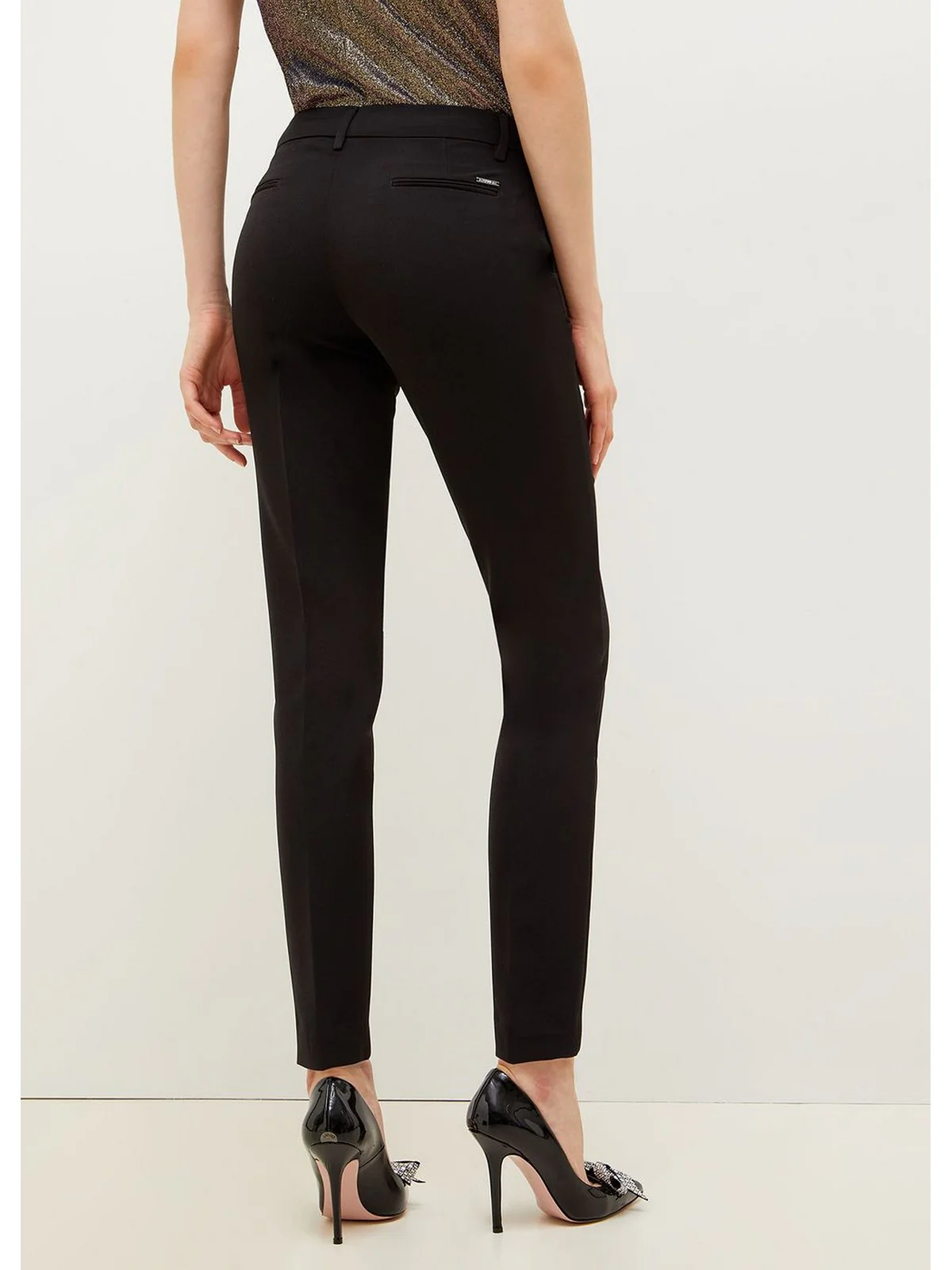 LIU JO WHITE Pantalone Donna WXX043T7896 22222 Nero - Image 3