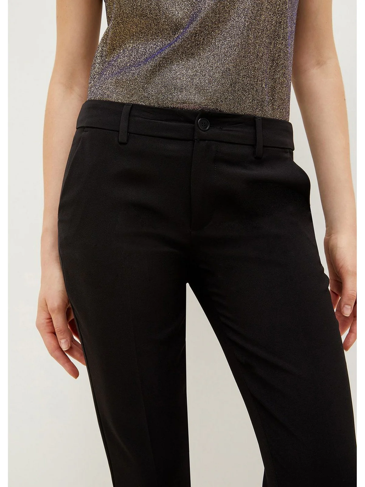LIU JO WHITE Pantalone Donna WXX043T7896 22222 Nero - Image 4