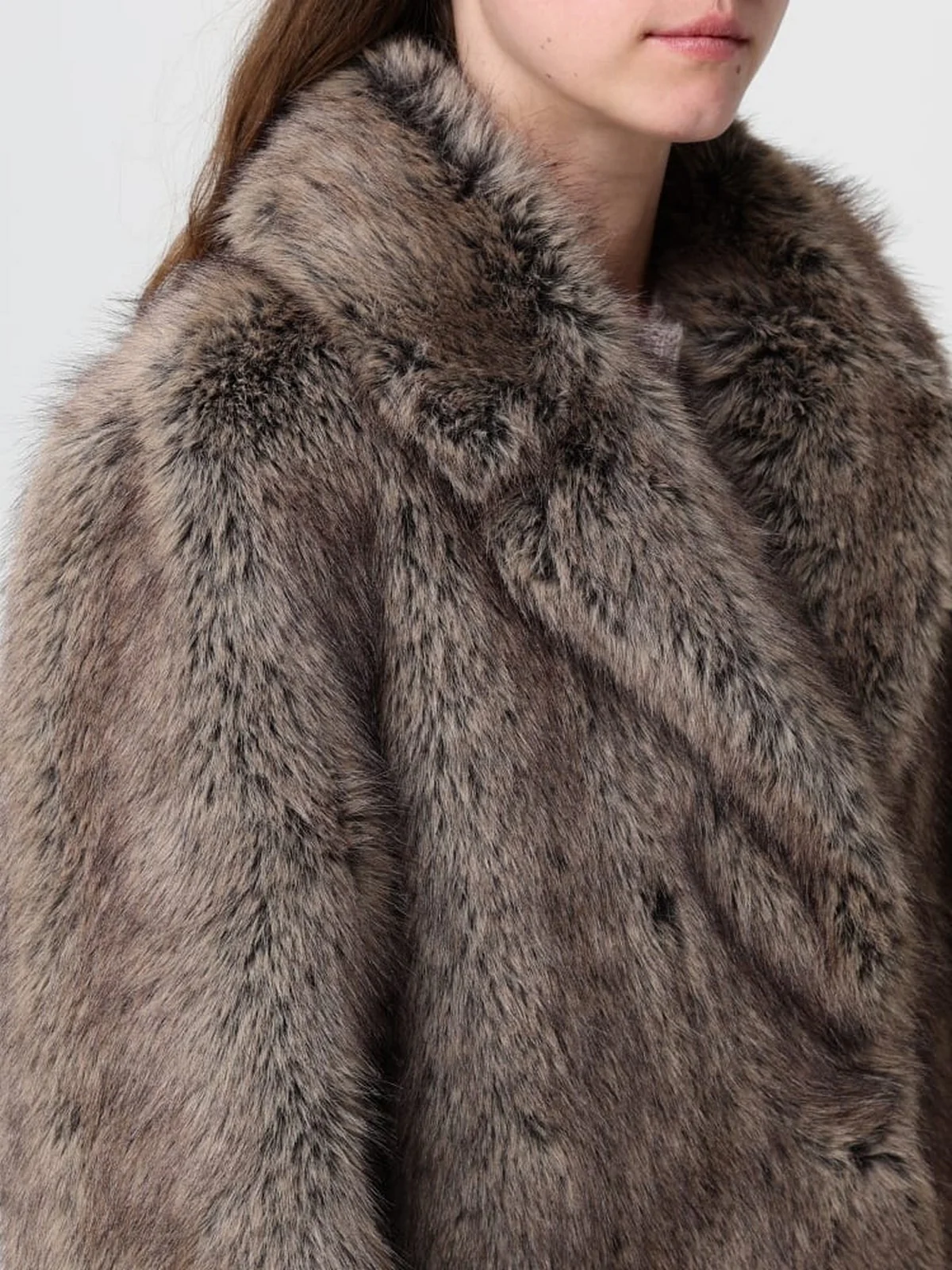 LIU JO WHITE Pelliccia Donna MF5459E1024 M9873 Brown wolf - Image 2