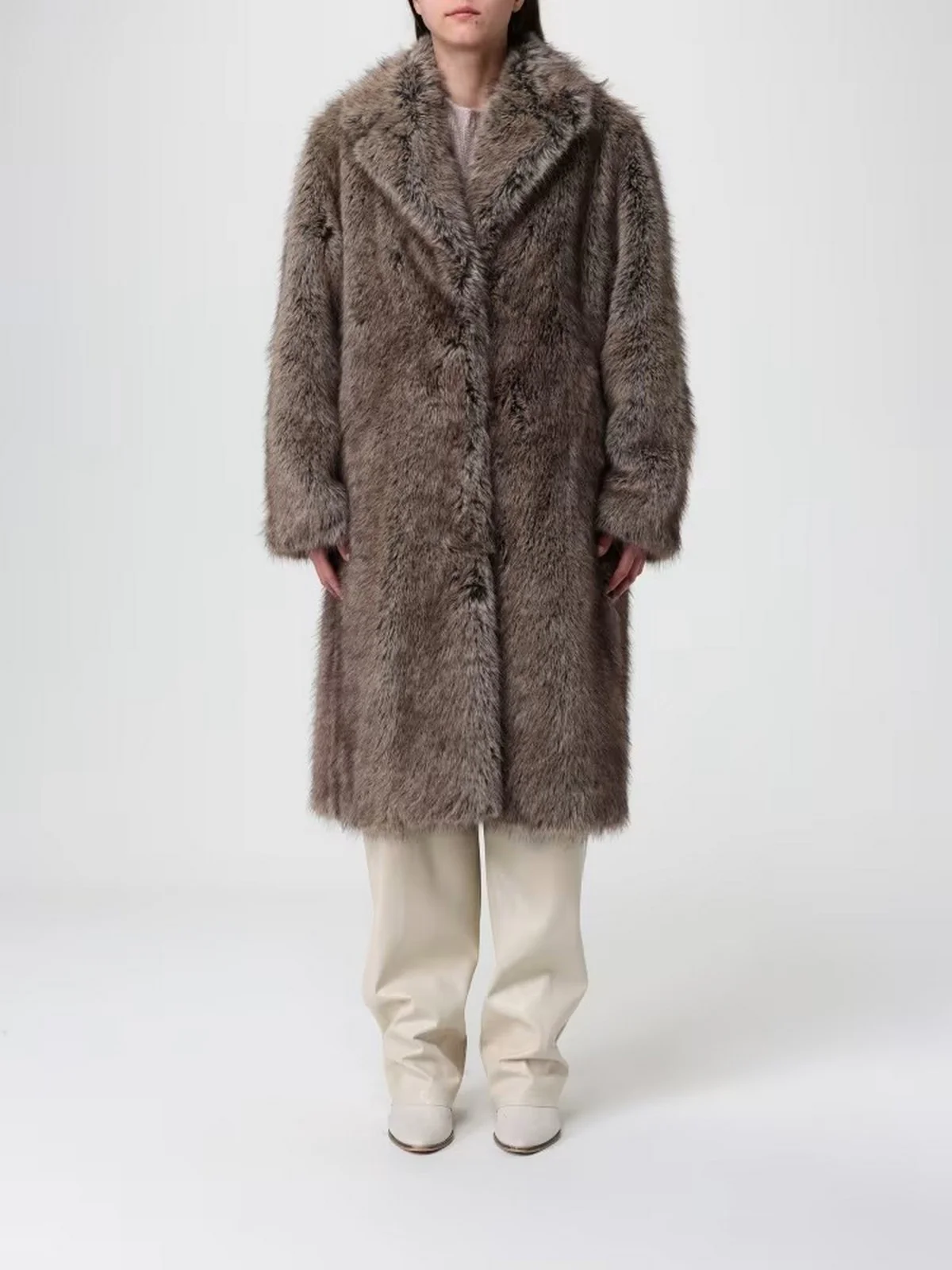 LIU JO WHITE Pelliccia Donna MF5459E1024 M9873 Brown wolf - Image 5