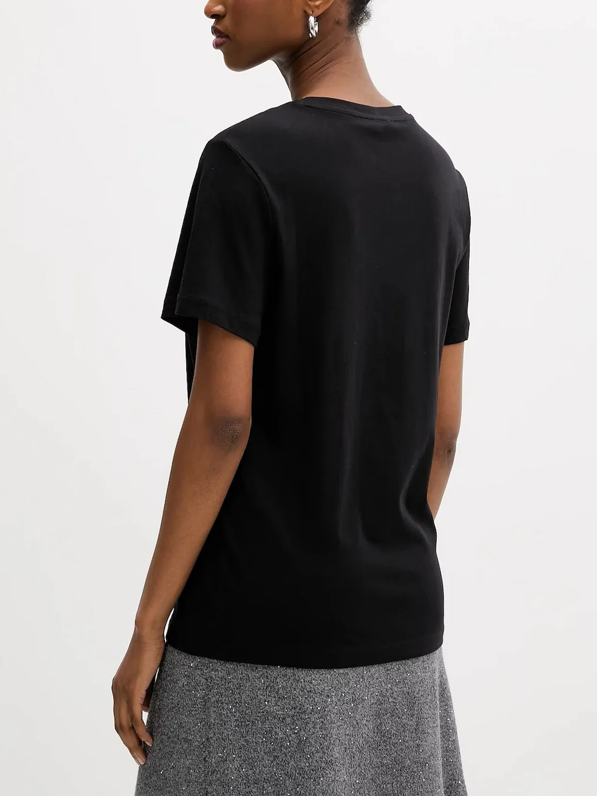 LIU JO WHITE T-shirt Donna  MF5410JS923 W9415 NERO/LIUJO - Image 3
