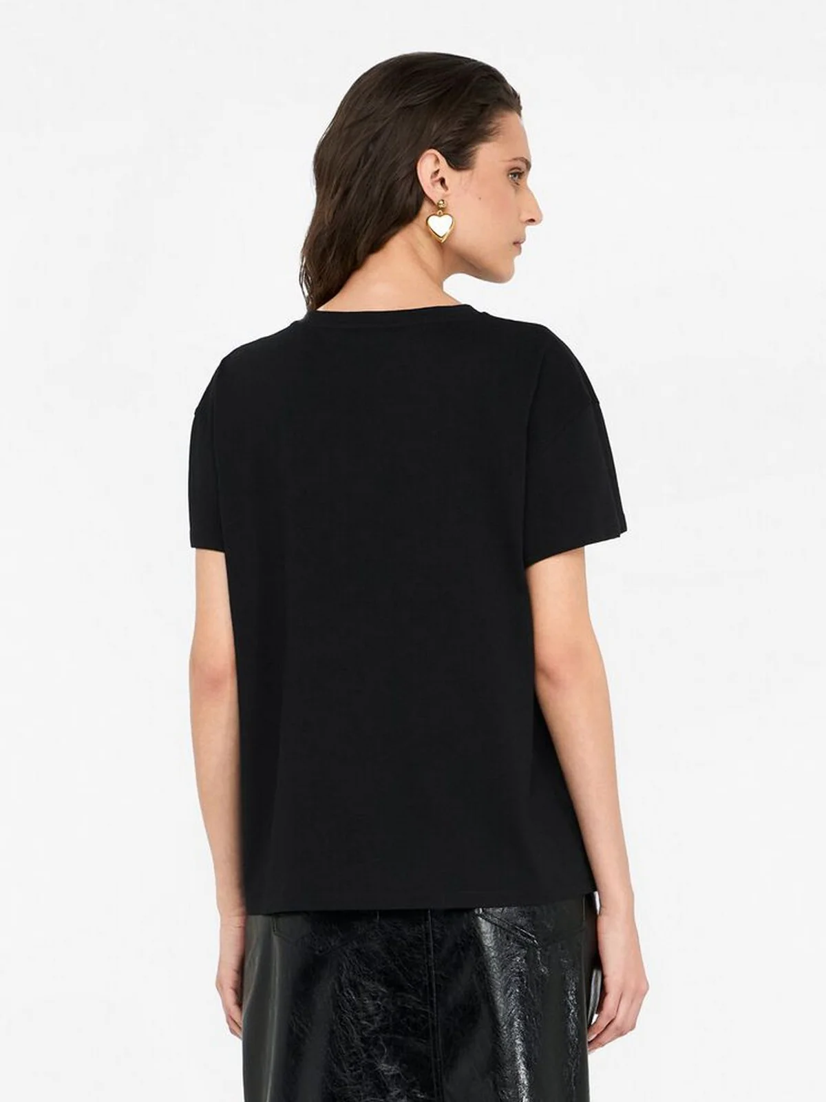 LIU JO WHITE T-shirt Donna  MF5412JS923 P9142 Nero/penguin fashion - Image 4