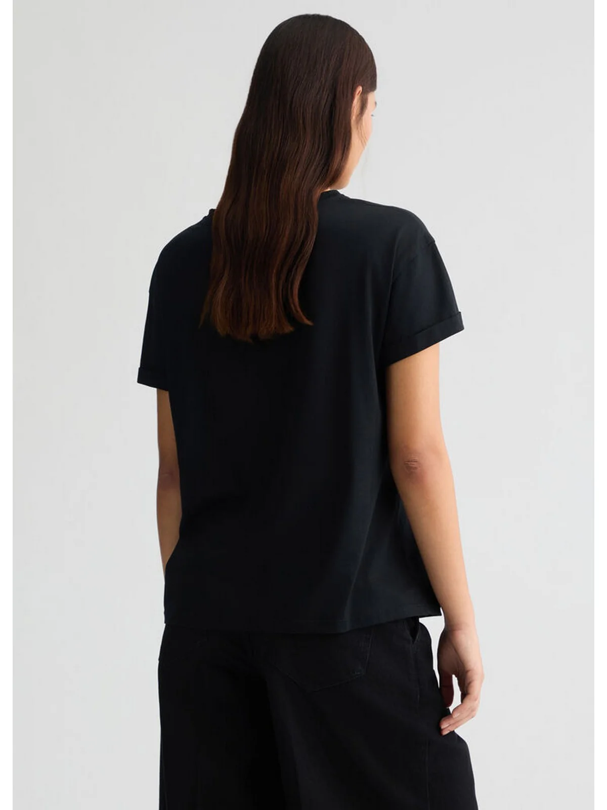 LIU JO WHITE T-shirt Donna  WA5145J4893 M9447 Nero - Image 4