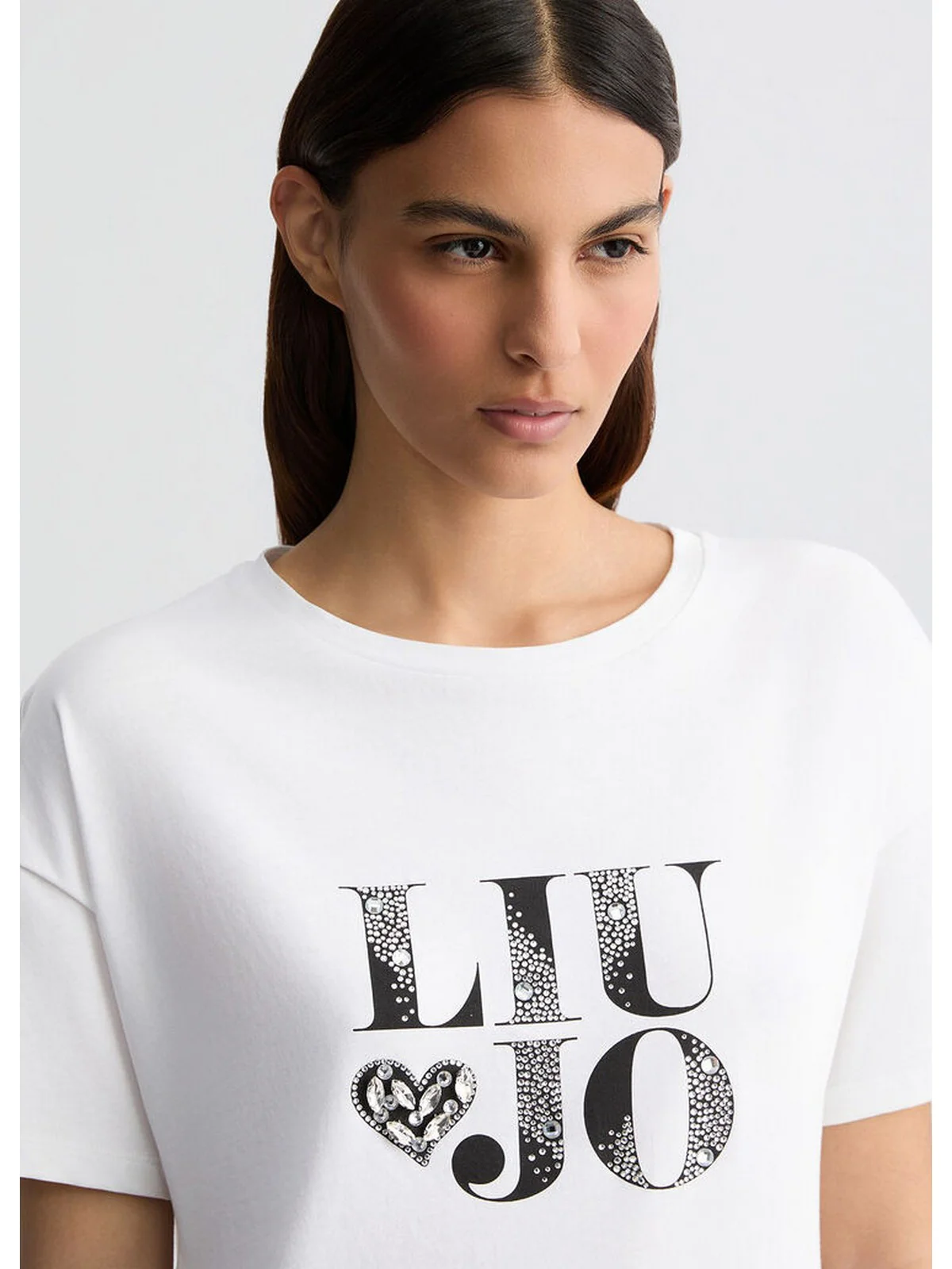 LIU JO WHITE T-shirt Donna  WA5147JS923 T9817 Bianco - Image 2