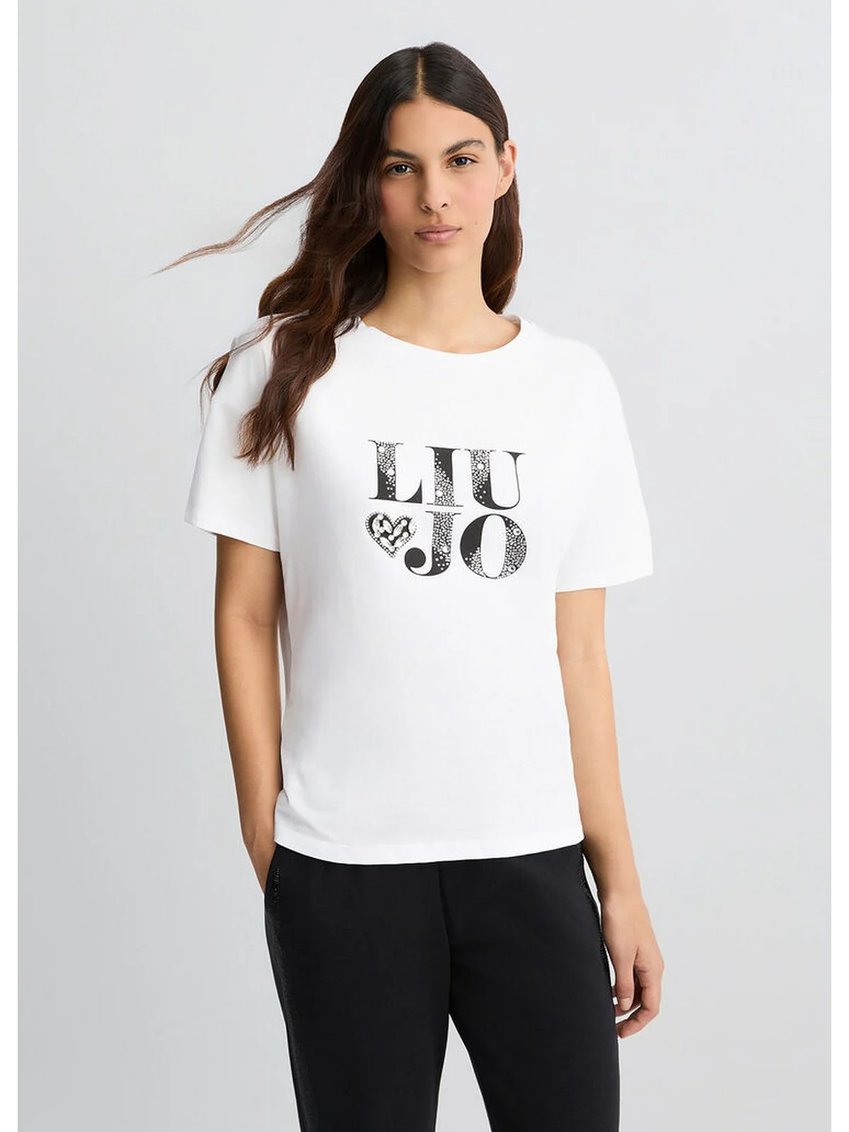 LIU JO WHITE T-shirt Donna  WA5147JS923 T9817 Bianco - Image 4
