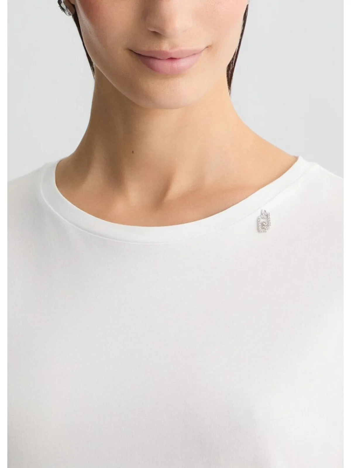 LIU JO WHITE T-shirt Donna  WA5182JS904 11110 Bianco - Image 2