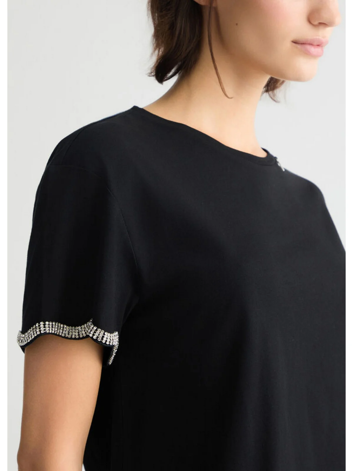 LIU JO WHITE T-shirt Donna  WA5182JS904 22222 Nero - Image 3