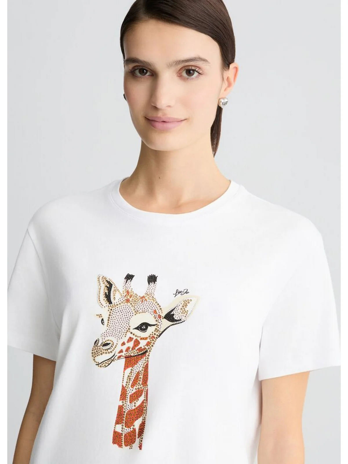 LIU JO WHITE T-shirt Donna WA5230JS904 M9439 Bianco - Image 2