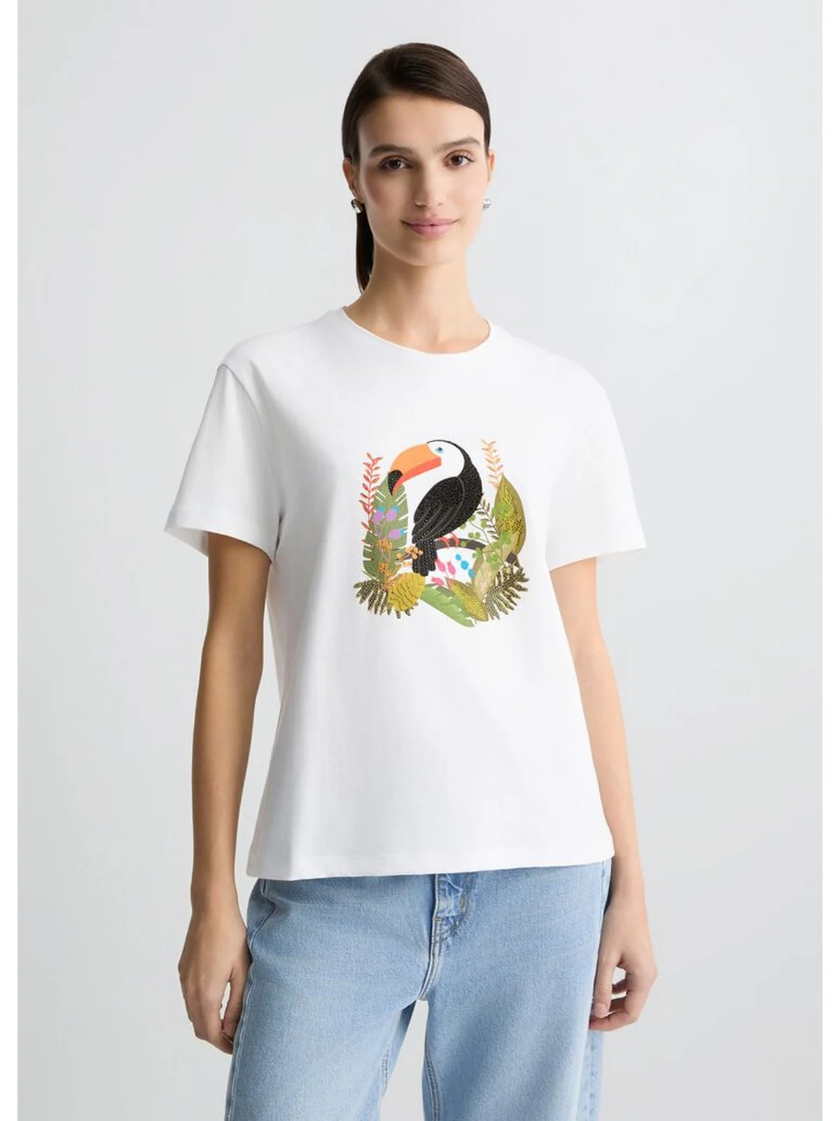 LIU JO WHITE T-shirt Donna  WA5230JS904 M9671 Bianco - Image 4