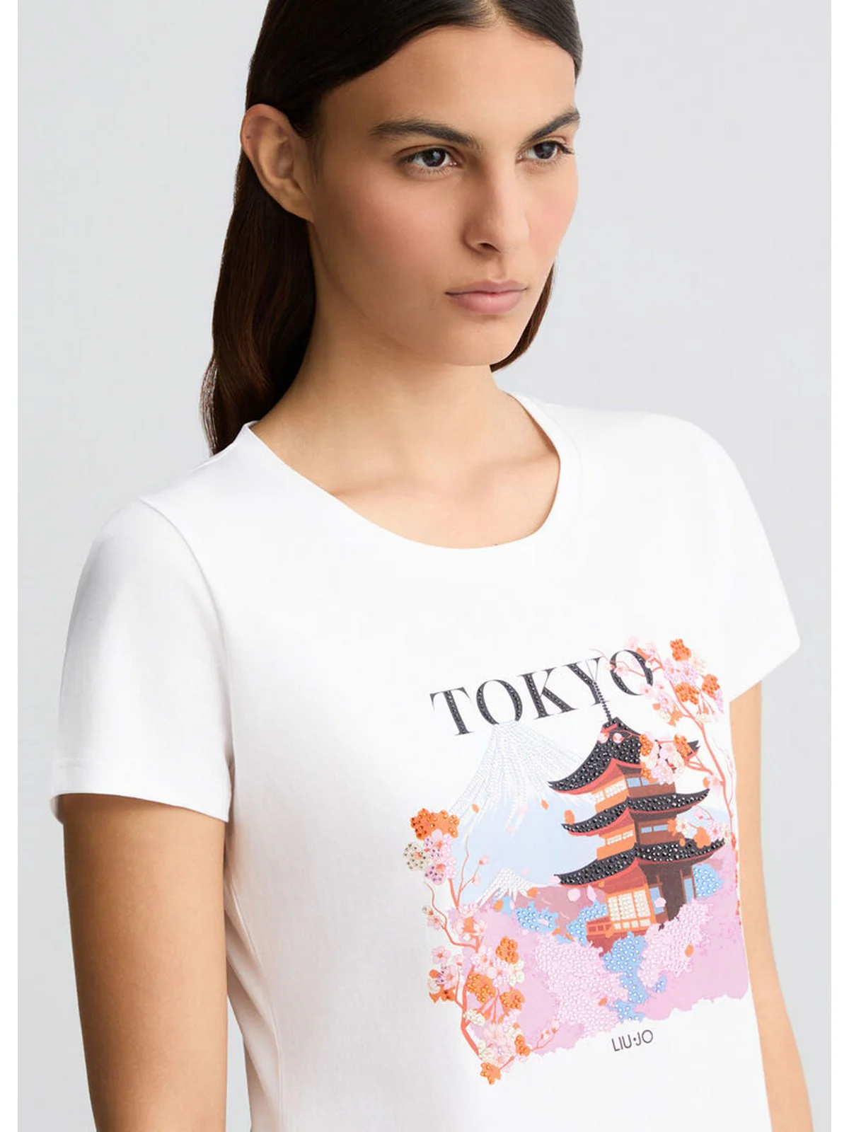 LIU JO WHITE T-shirt Donna  WA5239JS923 M9567 Bianco - Image 2