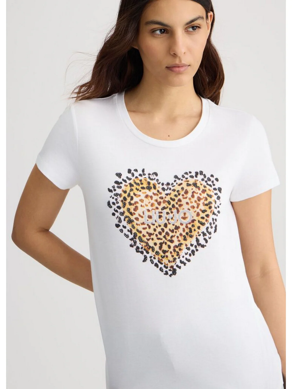 LIU JO WHITE T-shirt Donna  WA5240JS923 M9681 Bianco - Image 2