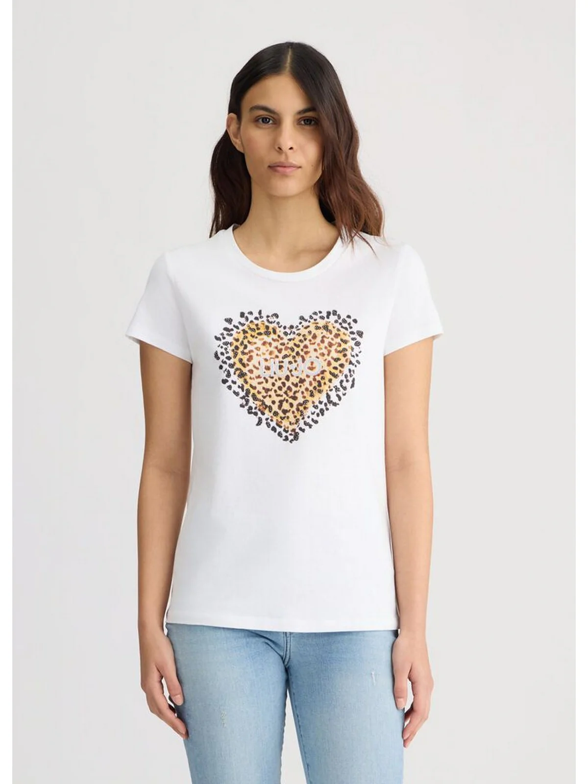 LIU JO WHITE T-shirt Donna  WA5240JS923 M9681 Bianco - Image 4