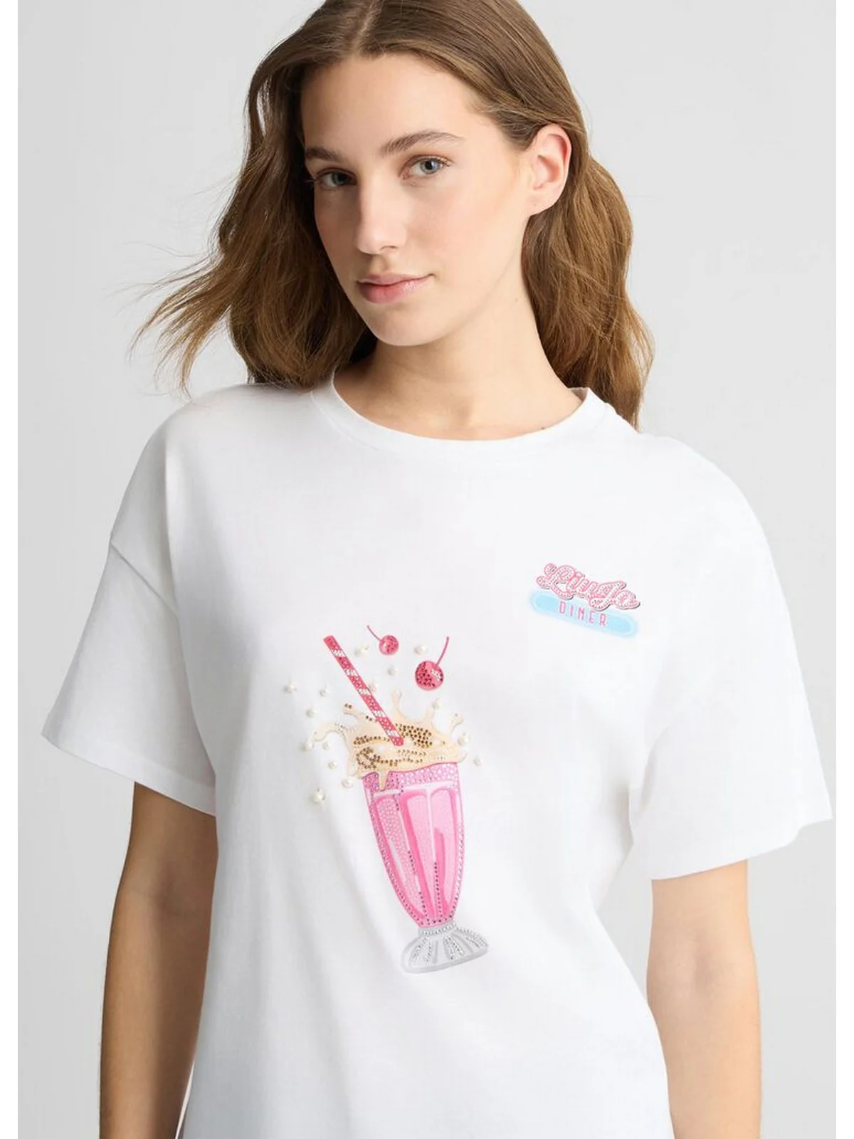 LIU JO WHITE T-shirt Donna WA5342JS923 M9503 Bianco - Image 3