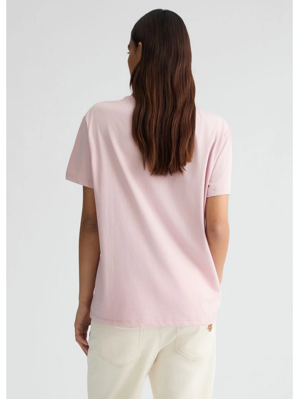 LIU JO WHITE T-shirt Donna WA5343JS923 M9517 Rosa - Image 4