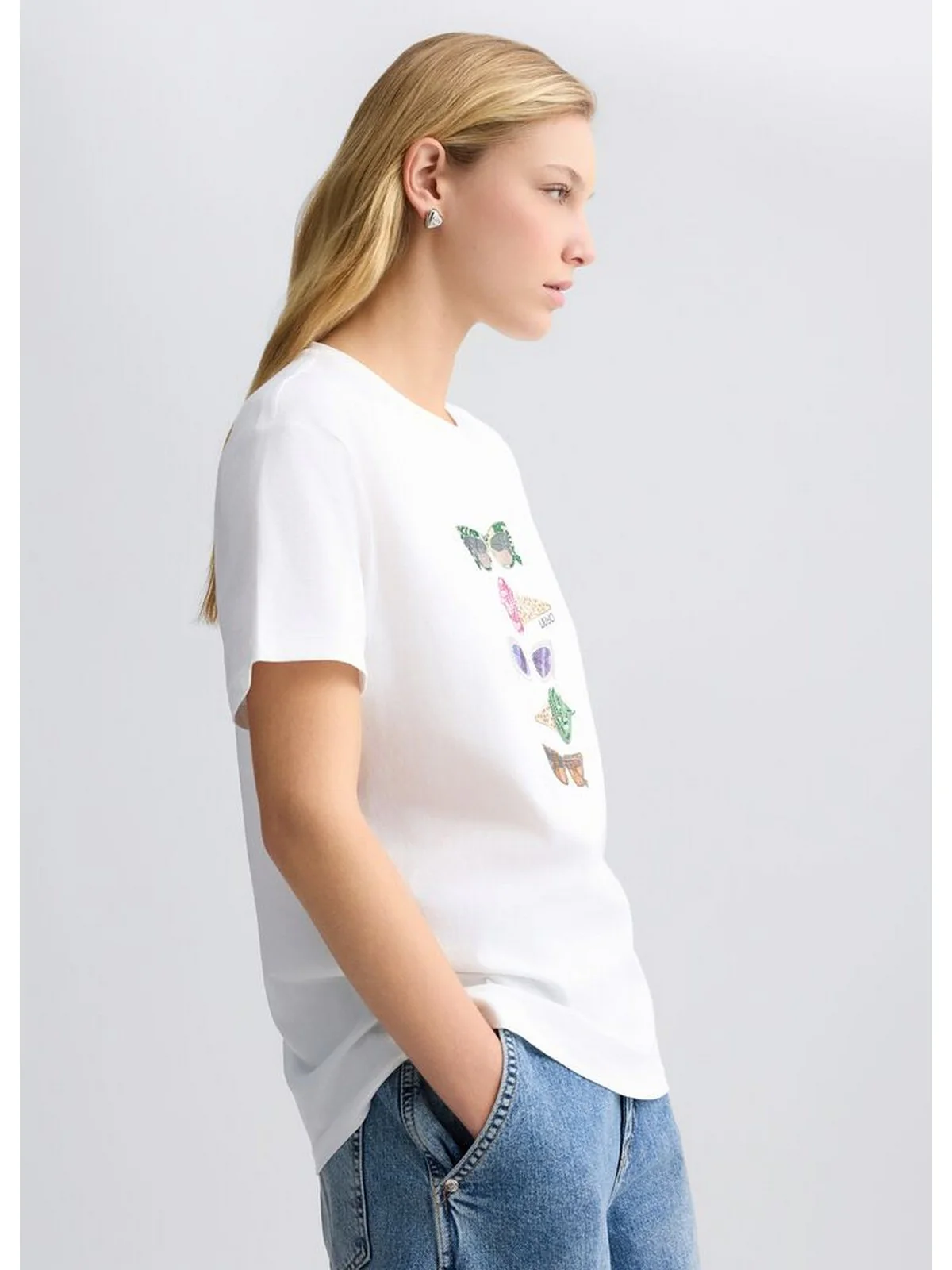 LIU JO WHITE T-shirt Donna  WA5343JS923 M9518 Bianco - Image 2
