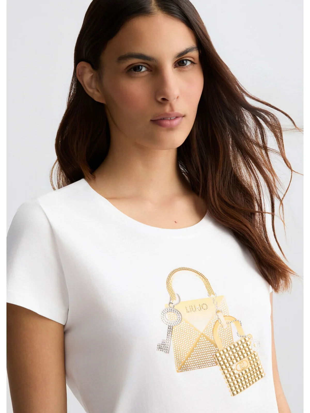 LIU JO WHITE T-shirt Donna  WA5362JS923 M9568 Bianco - Image 2
