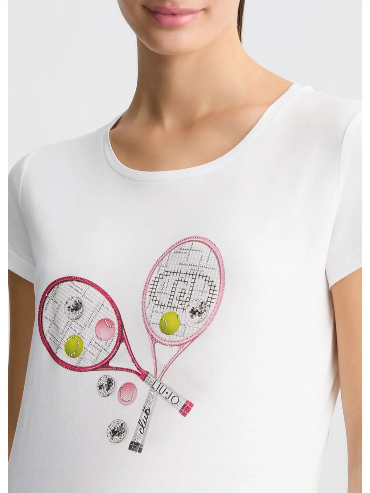LIU JO WHITE T-shirt Donna  WA5362JS923 M9569 Bianco - Image 2
