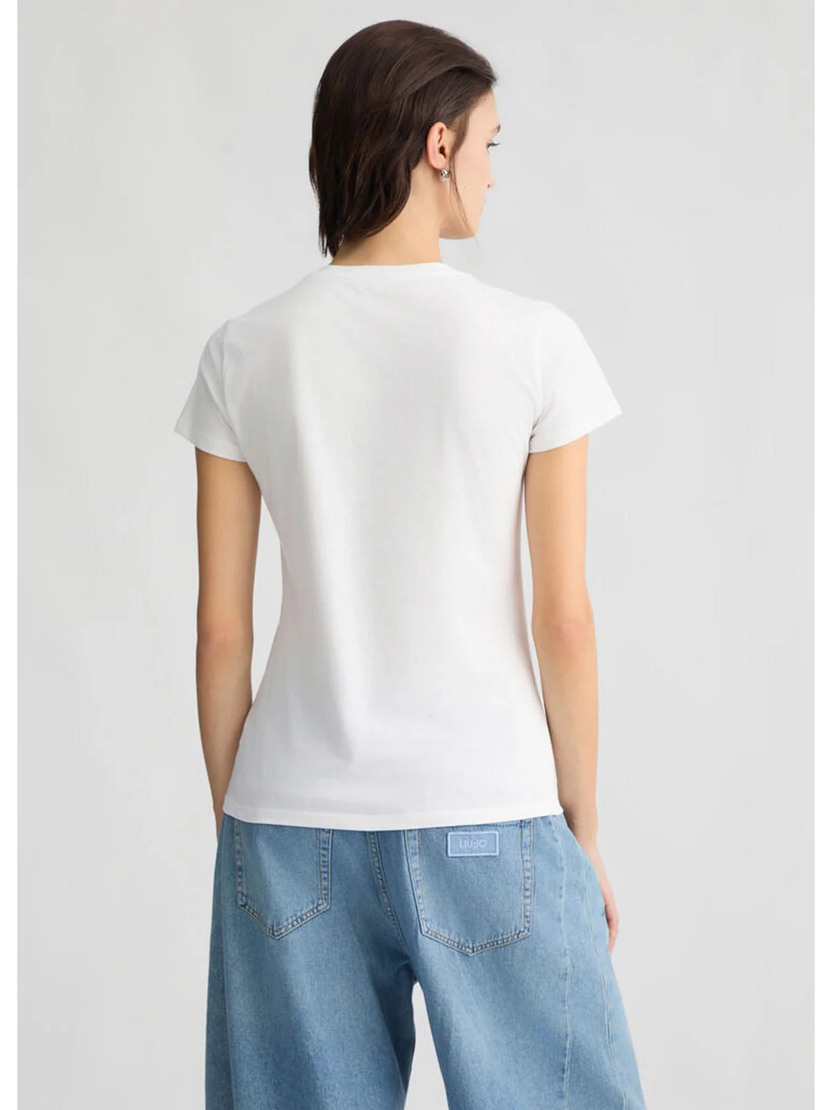 LIU JO WHITE T-shirt Donna  WA5362JS923 M9570 Bianco - Image 4