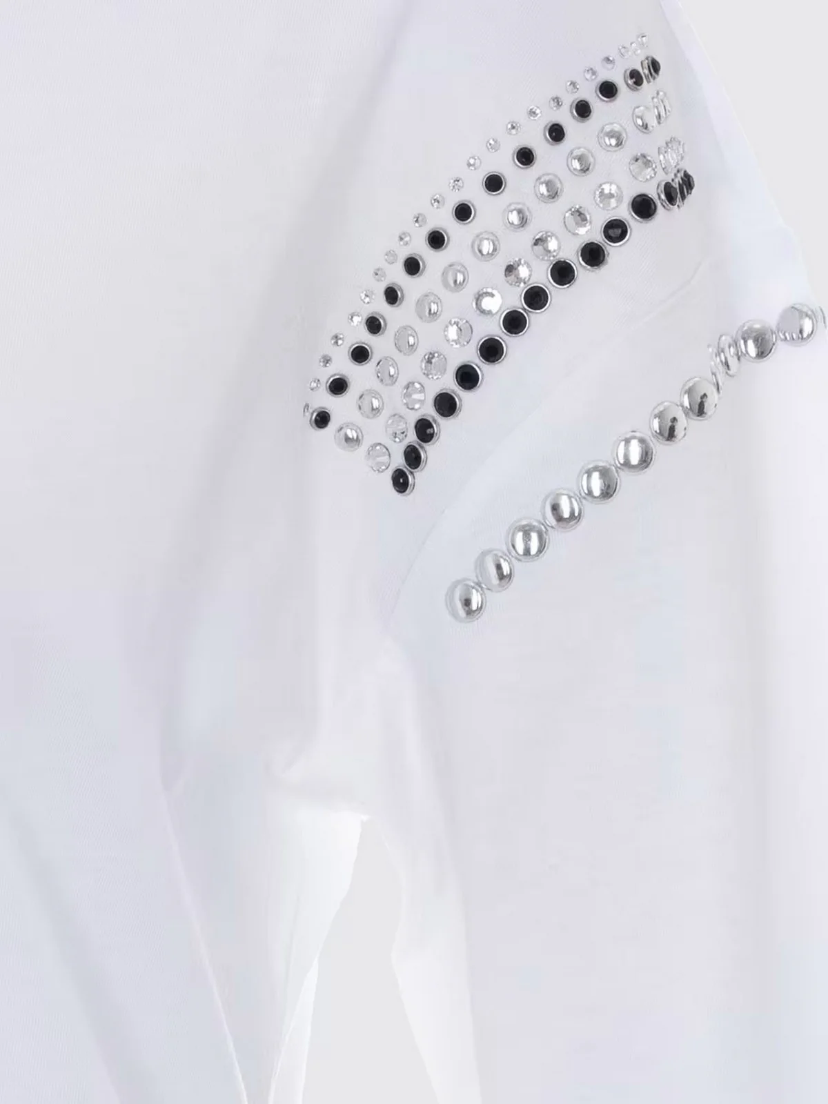 LIU JO WHITE T-shirt Donna  WA6128JS904 P9319 Bco sleeve motif - Image 3