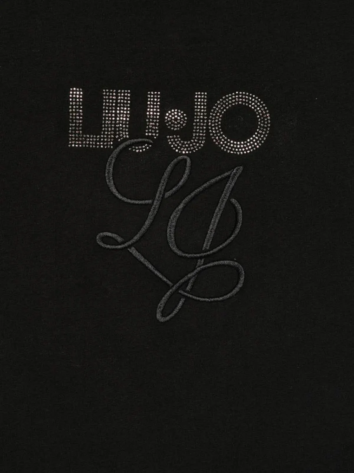 LIU JO WHITE T-shirt Donna  WA6238JS923 P9351 Nero LiuJo LJ - Image 2