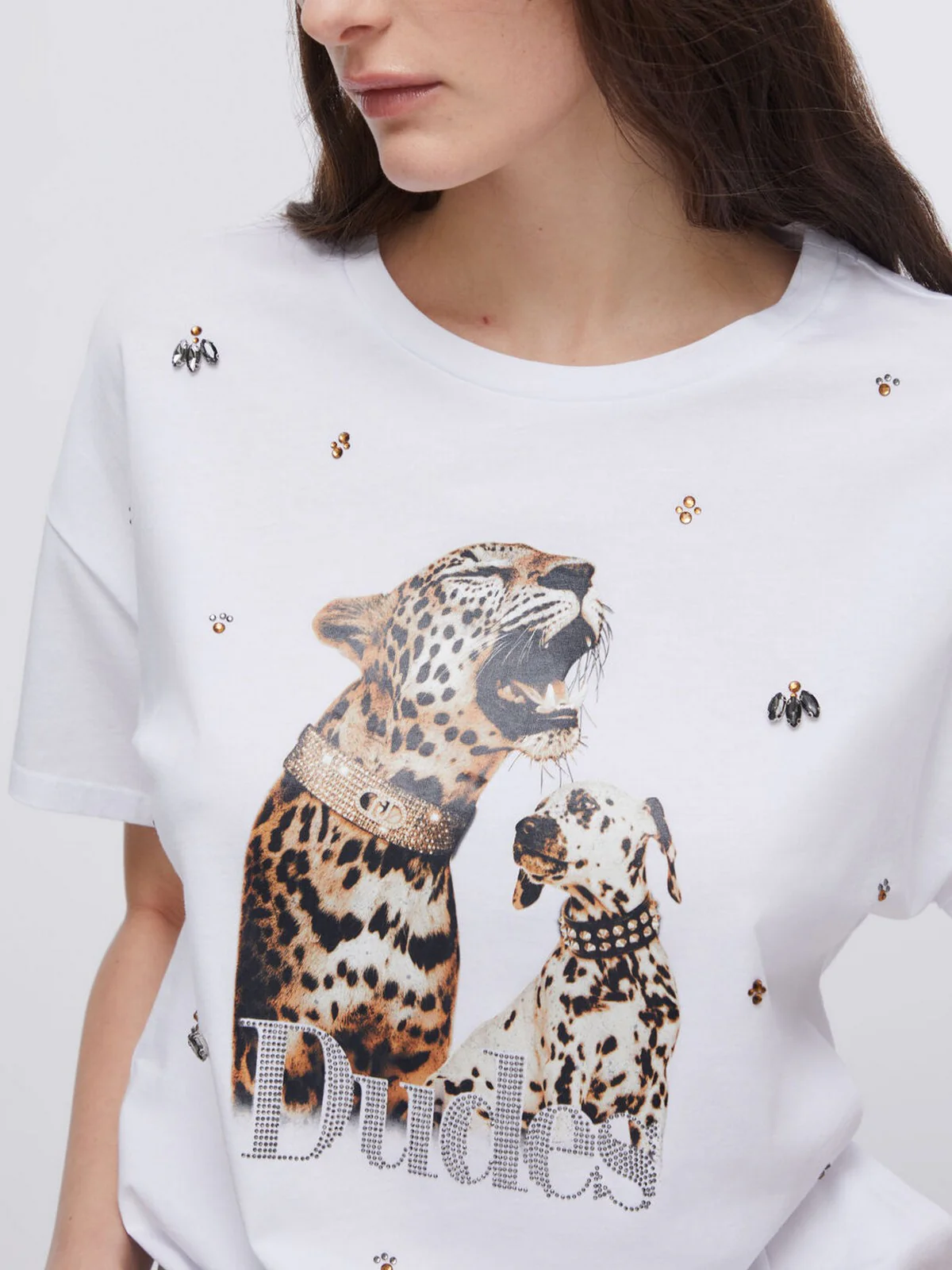 LIU JO WHITE T-shirt Donna  WA6331JS904 P9272 Bianco dudes LiuJo - Image 5