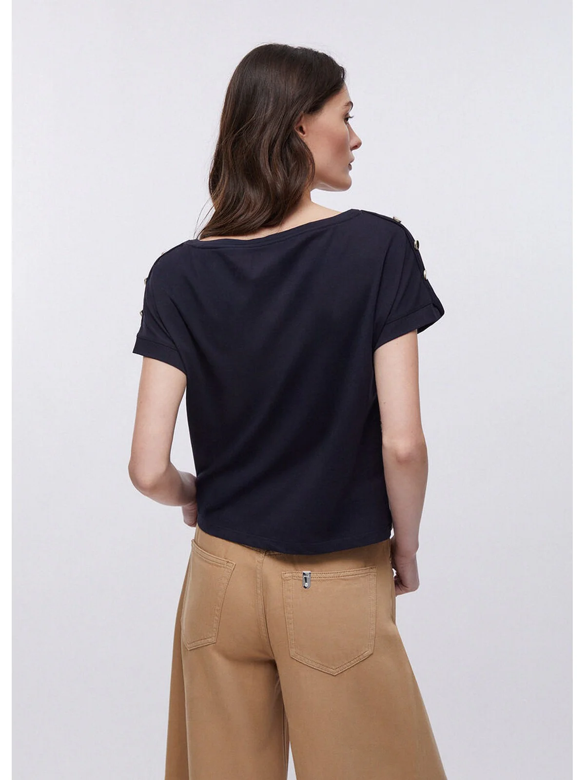 LIU JO WHITE T-shirt Donna  WA6437J6308 P9466 Nt.blu sky/bloom fou - Image 2